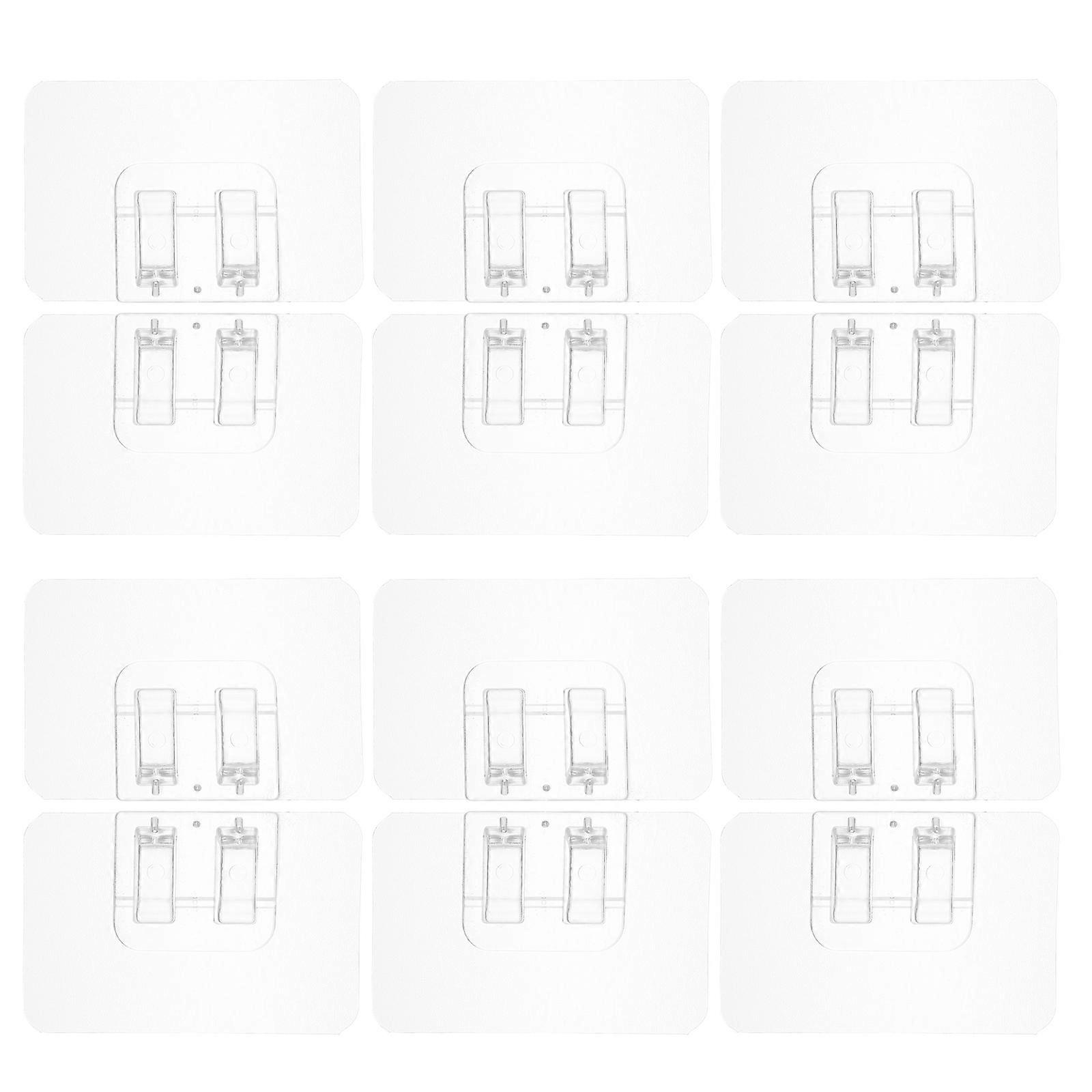 50pcs Transparent Adhesive Wall Hooks, Strong Removable Clips for Hanging Lights, Decorations, and Organizing Indoor Spaces – Multipurpose Wall