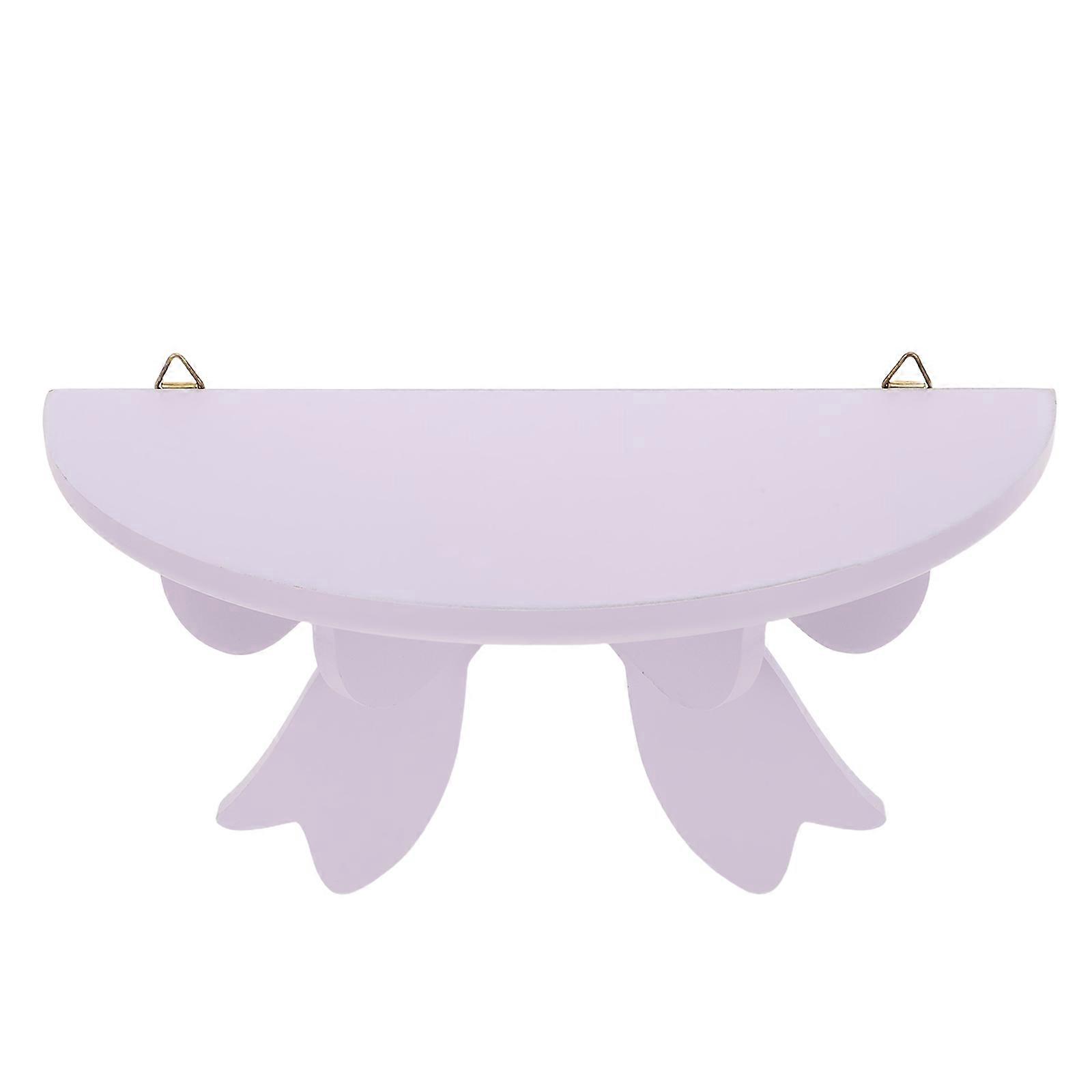 Bowknot Hanging Storage Shelf No Drill Wall Organizer Nursery Bedroom Decor Multifunctional Display Ledge Shelf Strong Adhesive Support Small Spaces