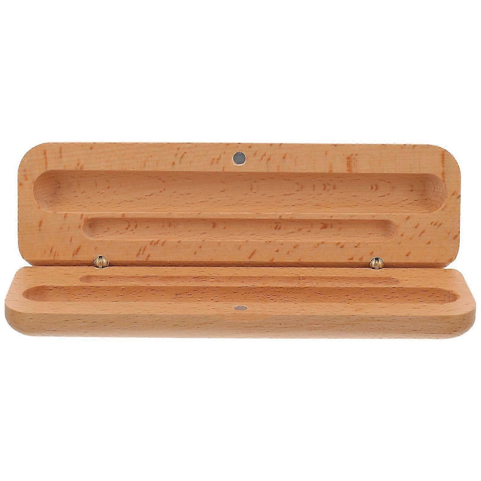 Wooden Pen Display Rack present Packaging Preventing Loss Rectangular Shape Ceremonies 1Pcs