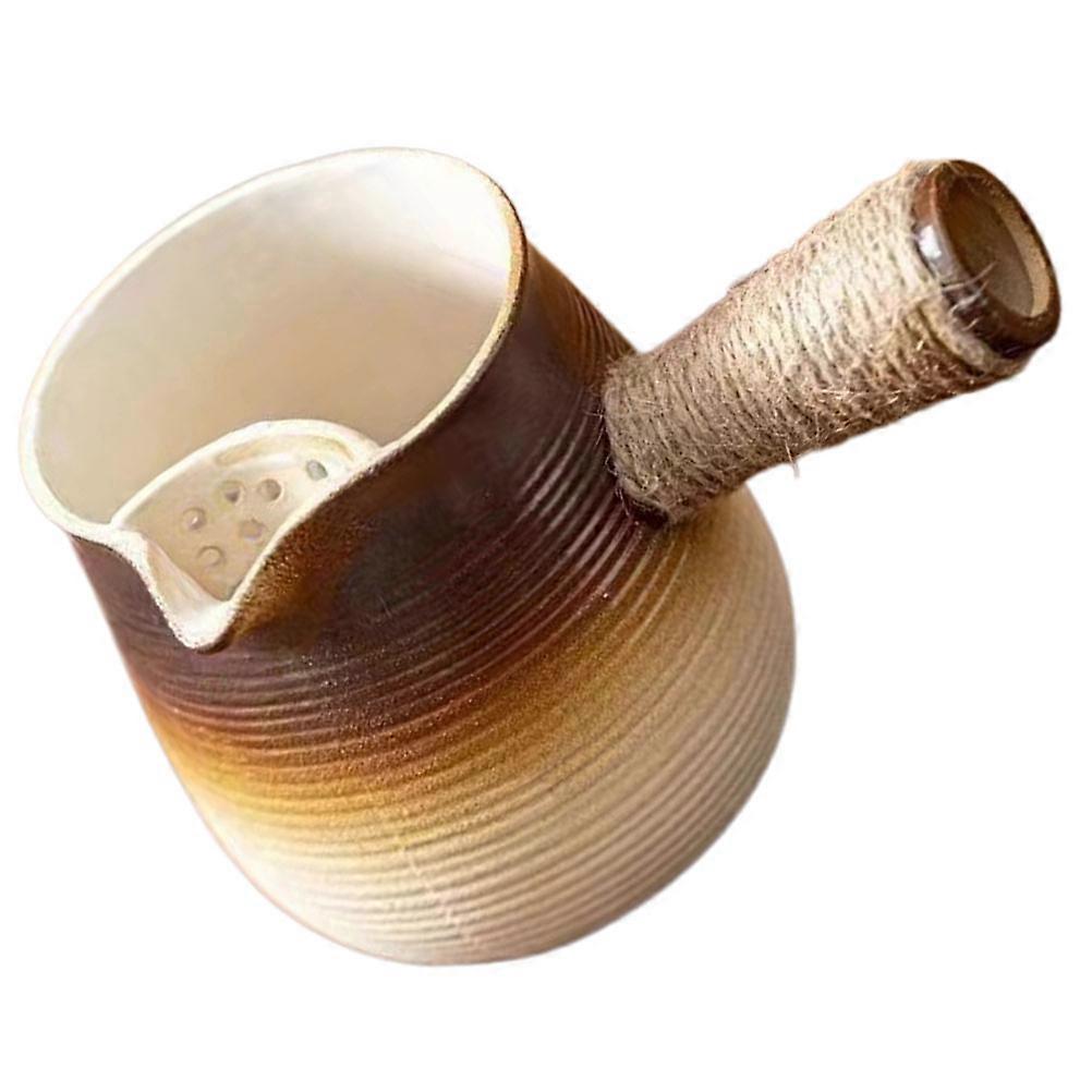 Retro Clay Camping Teapot with Handle for Loose Tea Brewing – Lightweight and Portable for Indoor and Outdoor Use, Stylish Design for Tea Lovers