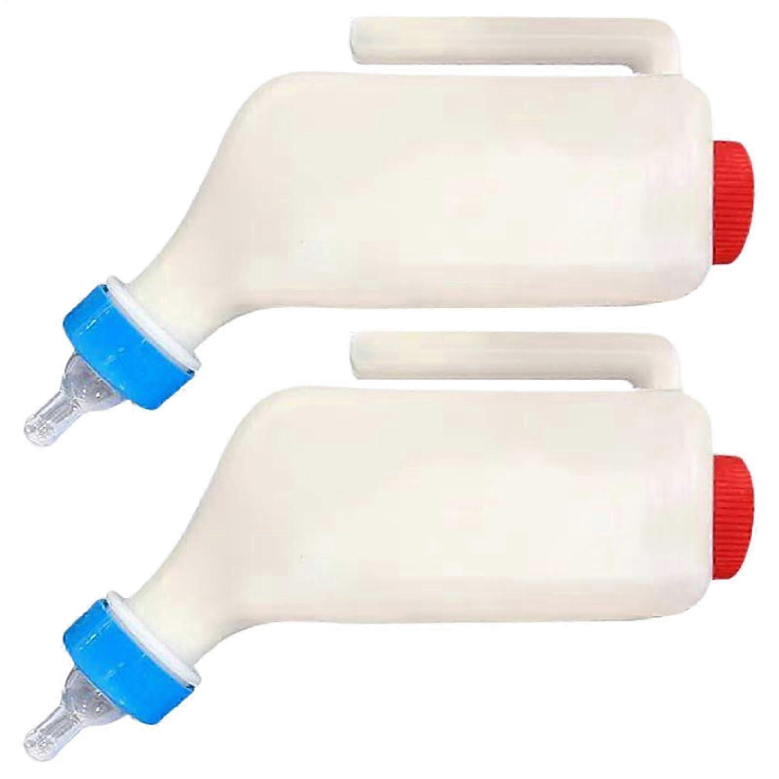 feeding bottles for goats two bottles with scale and handle 800 ml