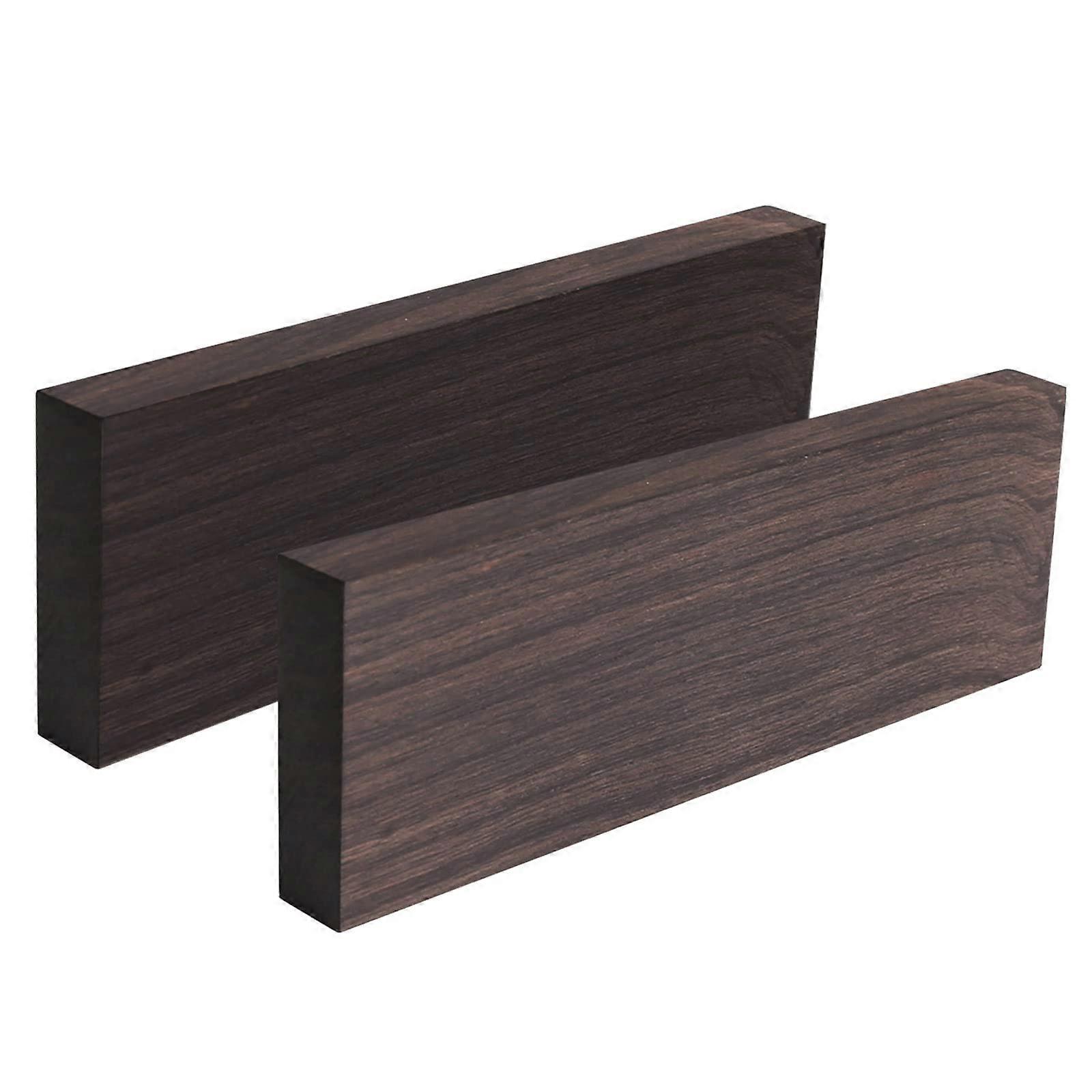 2/4pcs Ebony Wood Black Wood Block Wood Material Blind Craft Knife Handle Wood Open Grain Texture Ebony Wood Guitar Wood Material Wood Wood Plate