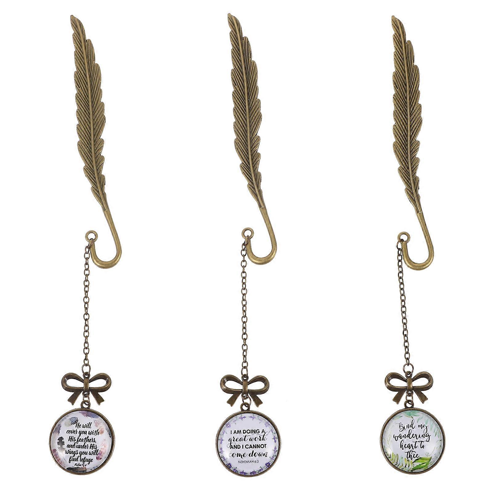 Timeless Bookmarks Convex Shape Bookmarks For Book Lovers Office Use Glass Material 11x2.5x0.5cm 3Pcs