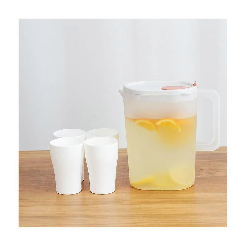 Cold water kettle, beverage jugs, refrigerator, tea pot set, large capacity, for iced tea, lemonade, juice, kettle (Color: A)