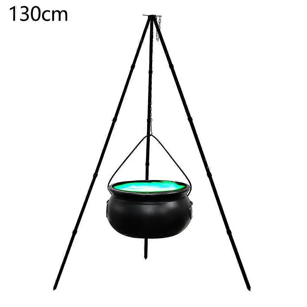 Festival Candy Bucket Decoration Witch Cauldron on Tripod with Lights