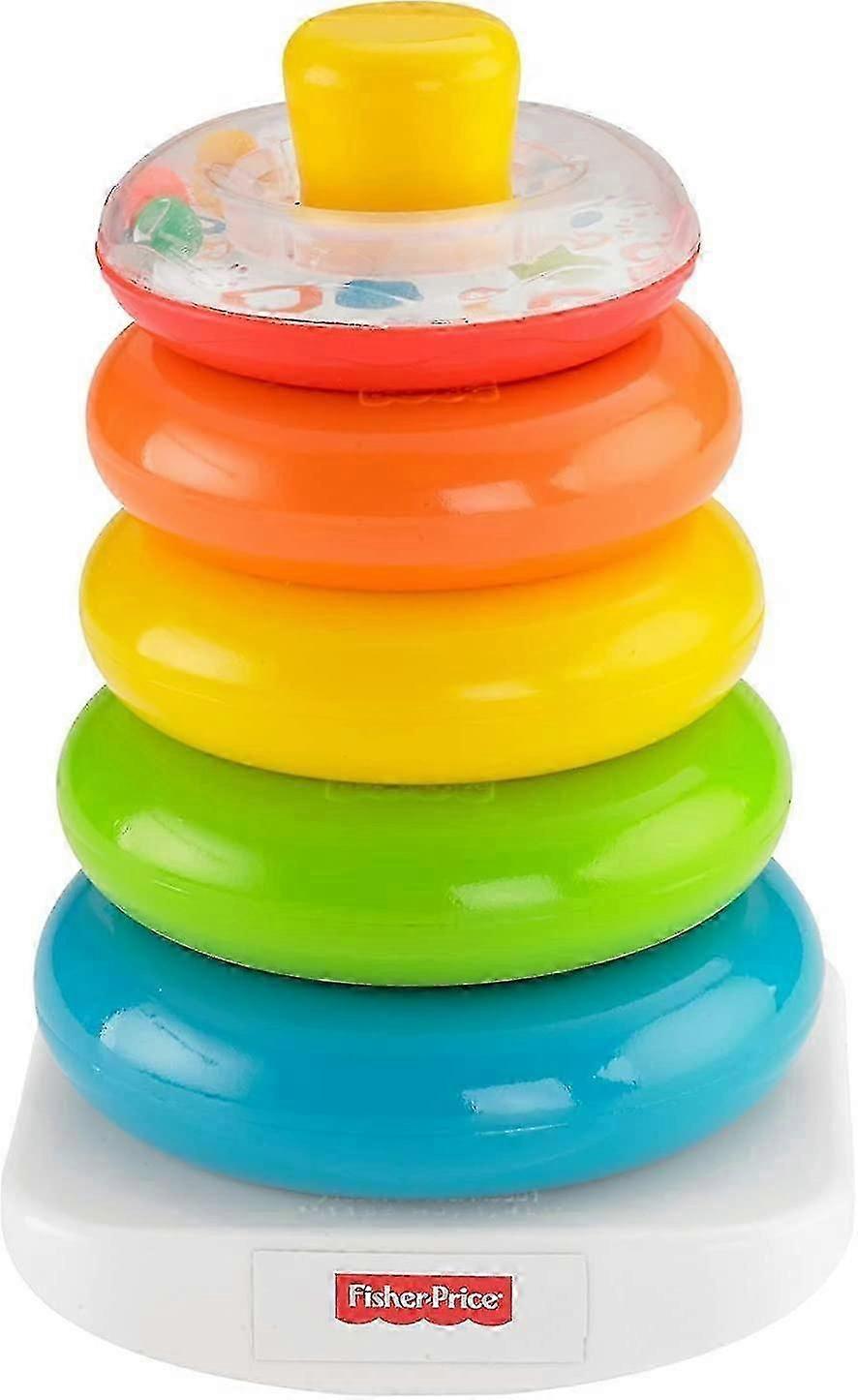 Tall Stacking Toy With 6 Colorful Rings For Baby To Grasp, Shake, And Stack