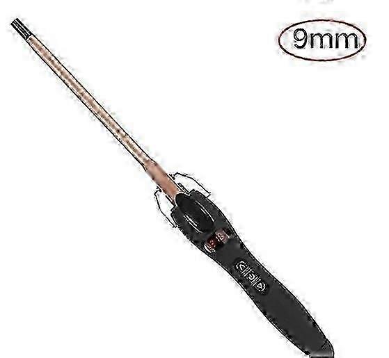 Fer à friser mince doré de 3/8 de pouce, baguette de crayon à friser avec chauffage rapide Température réglable pour court