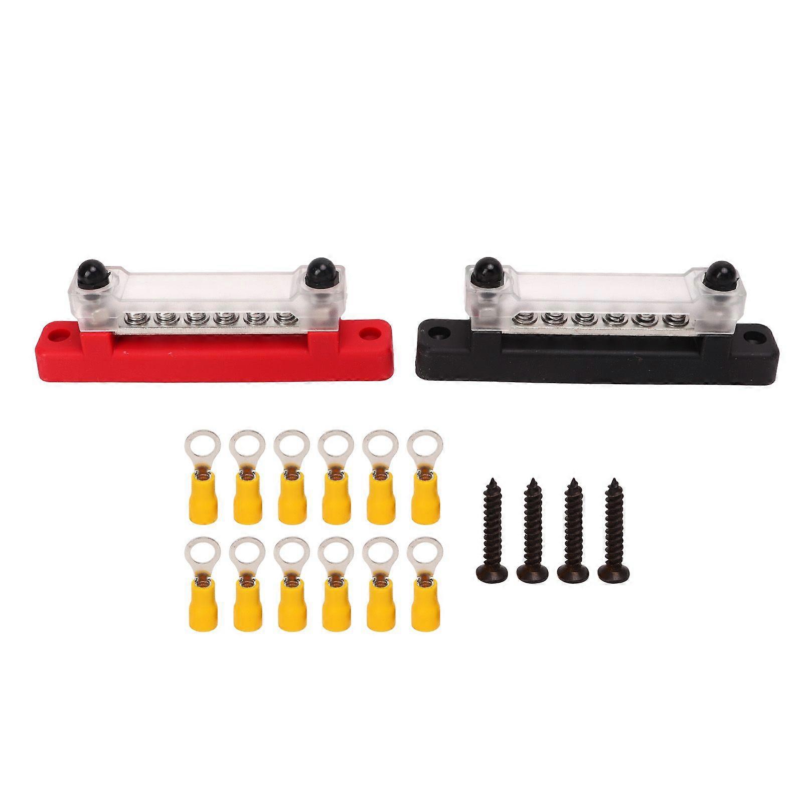 2 studs 6 terminal bus bar 48V 150A battery distribution block