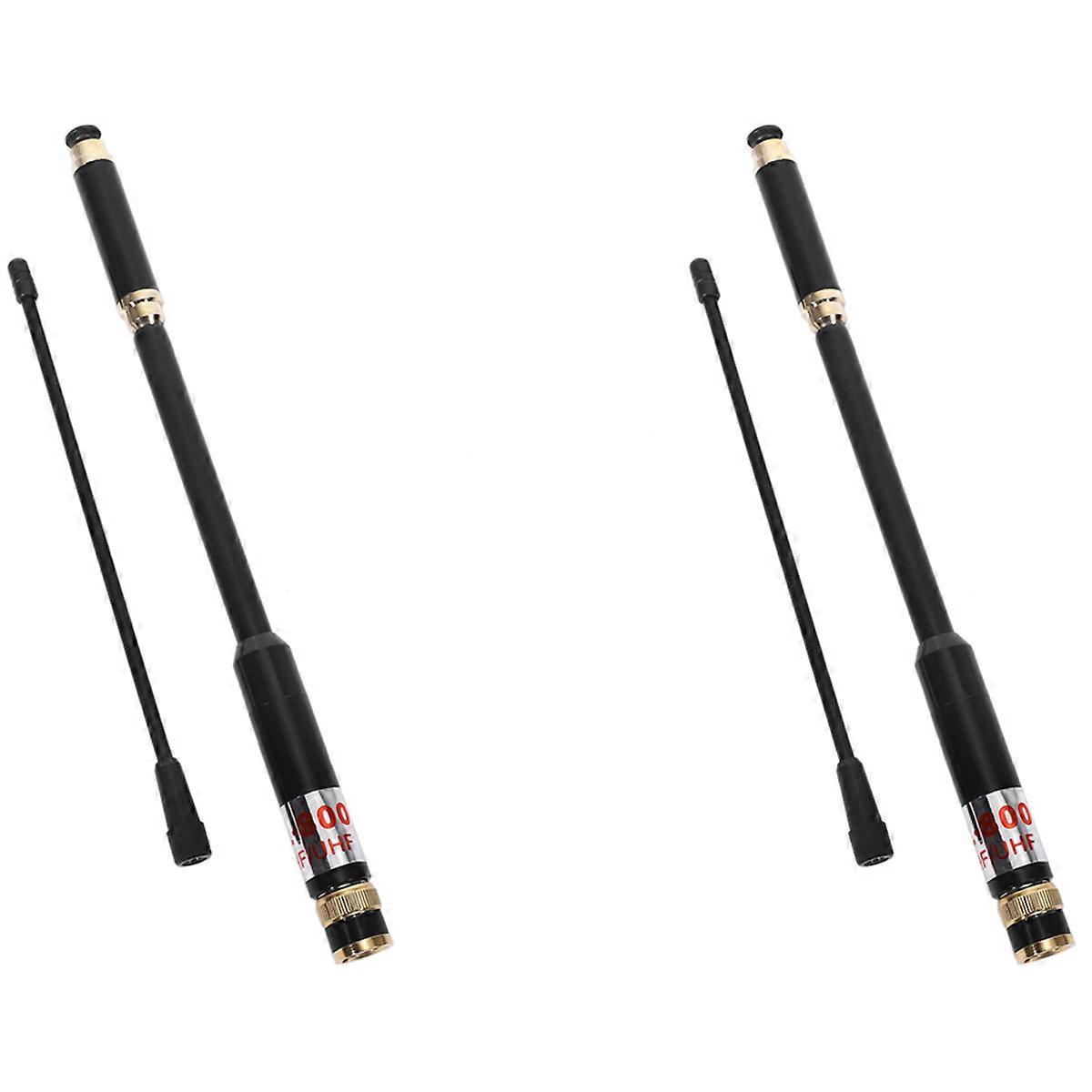 2X AL800 UHF VHF Telescopic BNC Antenna for Portable Two Way Radio TK-208 for Walkie Talkie IC-V85