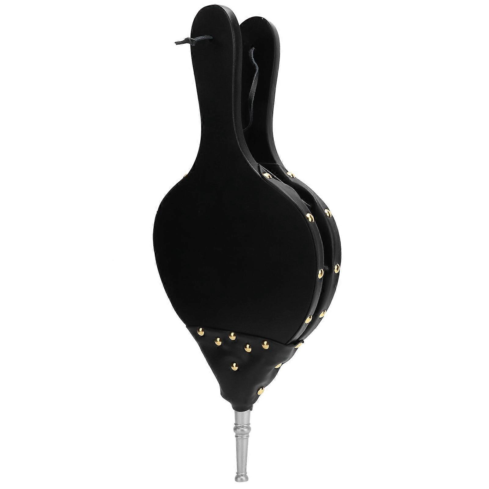 الموقد منفاخ يدوي منفاخ الهواء الخشبي للتخييم في الهواء الطلق شواء شواء مدخنة أدوات الحريق فوهة فضية