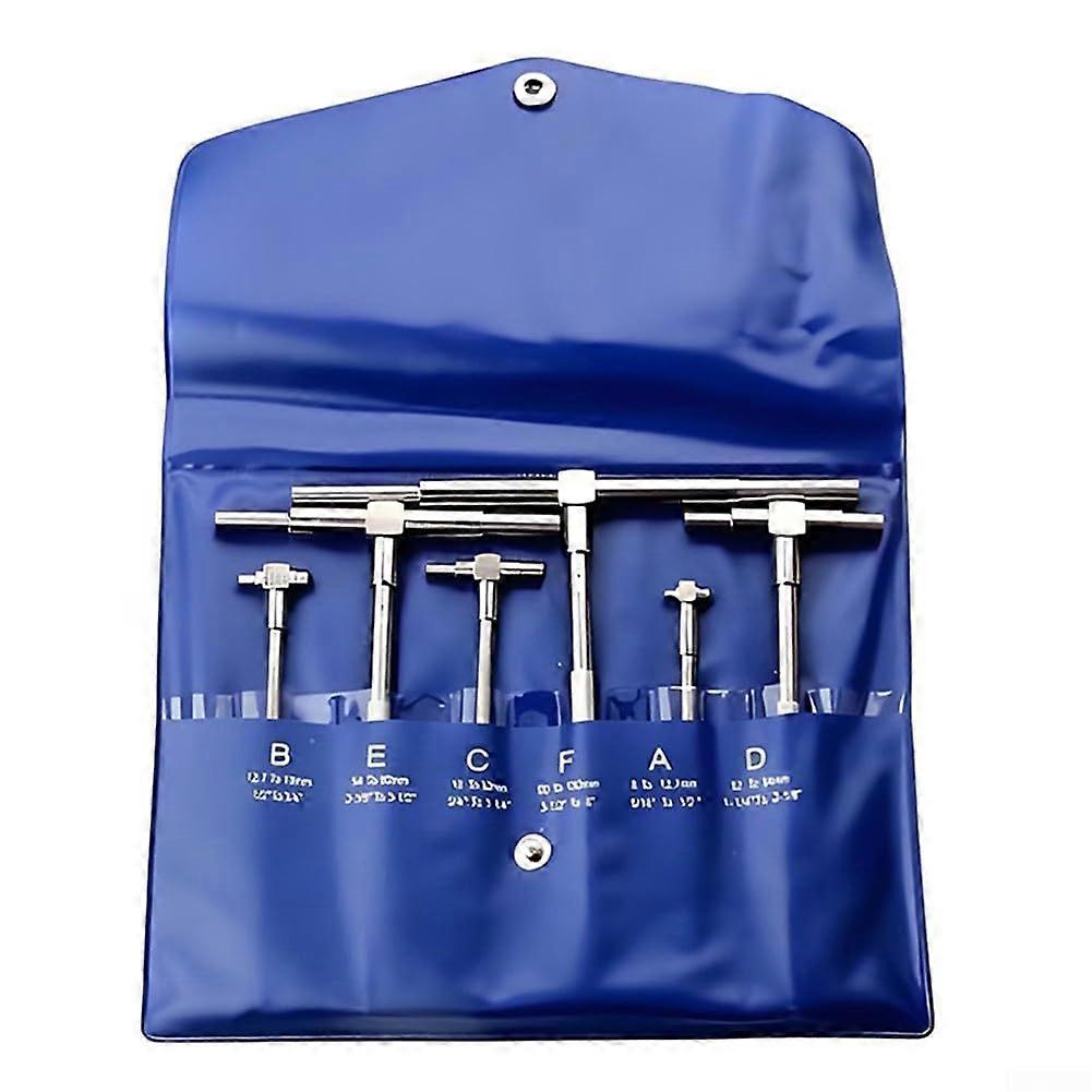 6 Pieces Telescopic Gauge, Telescopic Gauge, 8150 mm Adjustable Inner Diameter, Telescopic Gauge Set for Inner Diameter Measurement, Adjustable Tools