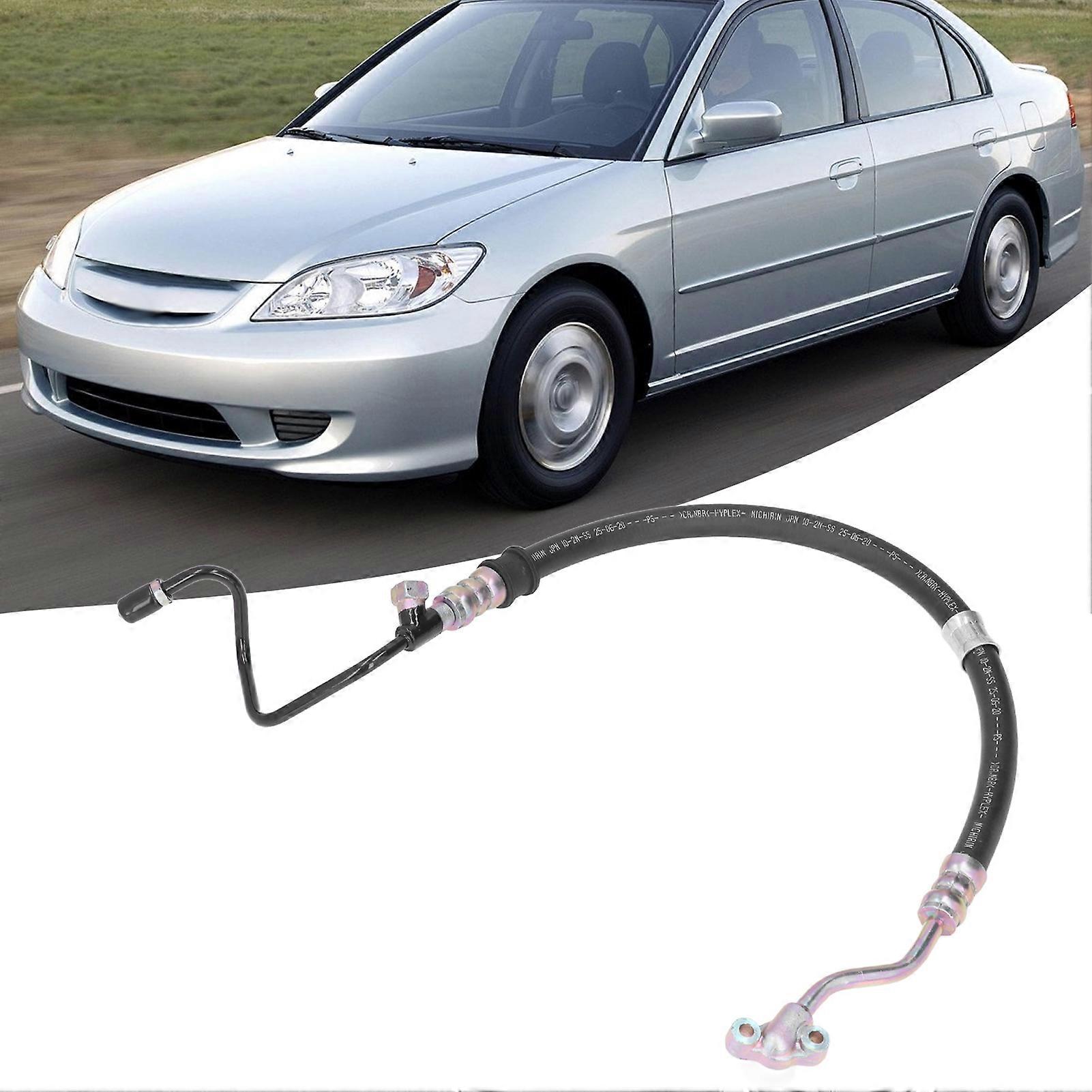 Power Steering Pressure Hose 53713‑S5D‑A05 Black Embedded Type Replacement for Civic Ex Hx Lx 2001‑2004