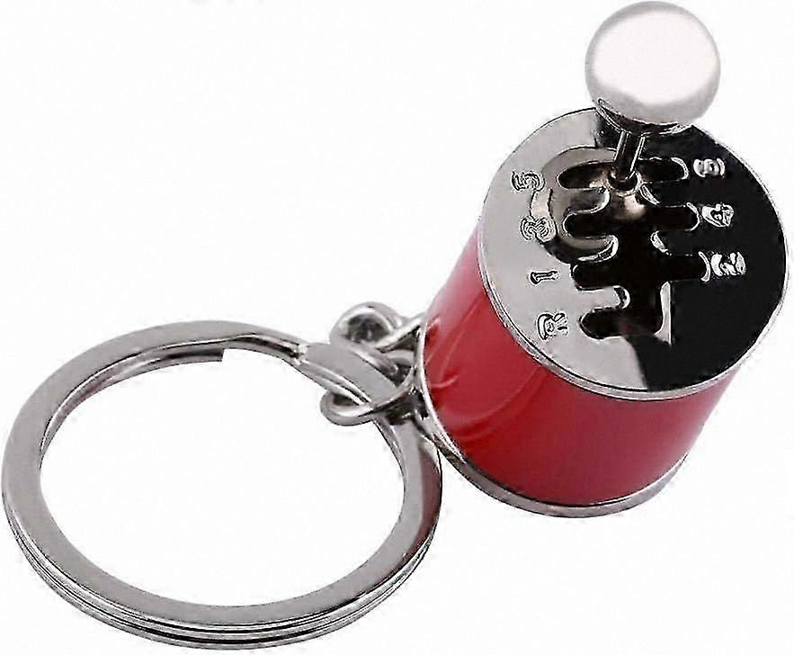 Red Automatic Gear Shifter Keychain for Car Enthusiasts