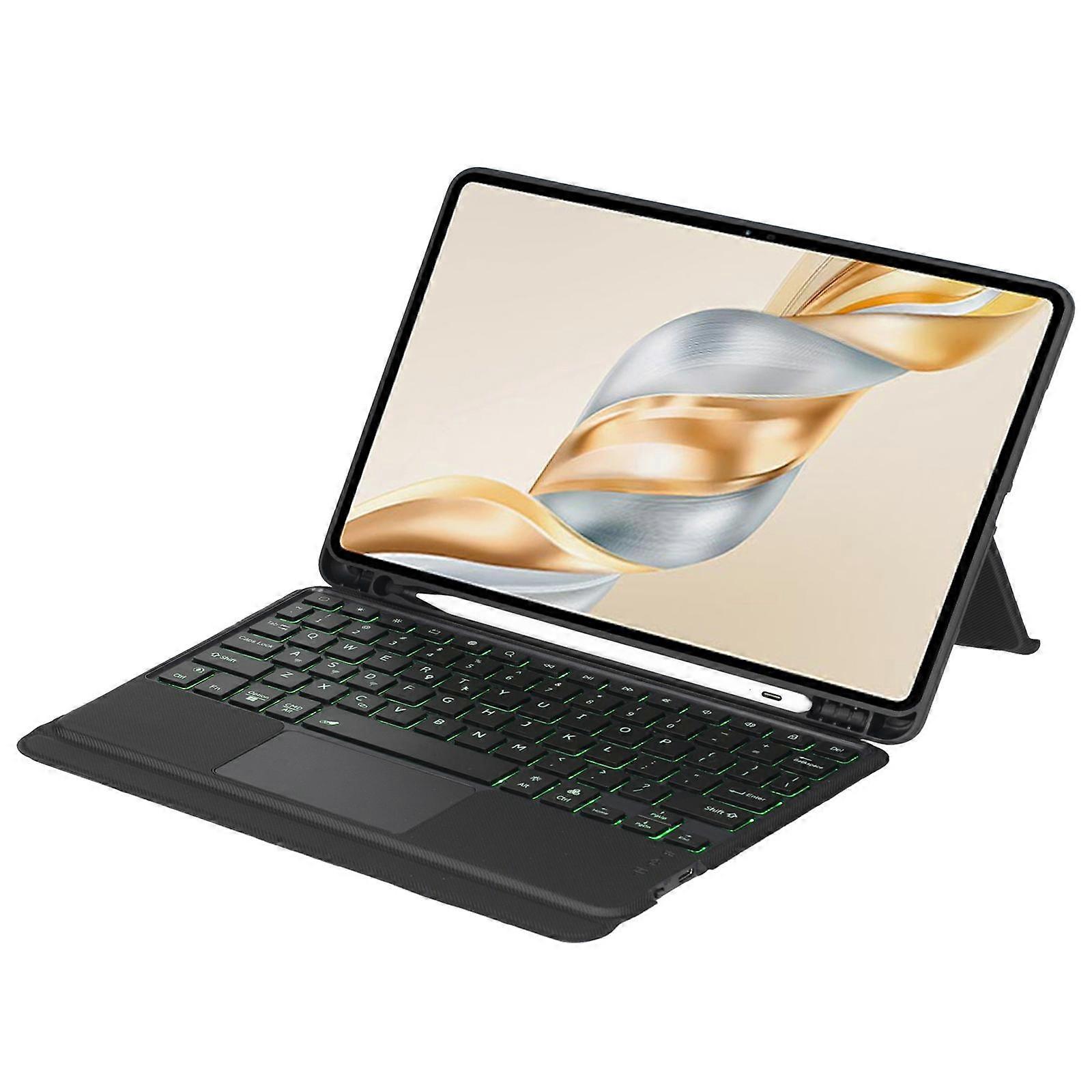 Detachable Backlit Bluetooth Keyboard Leather Case with Touchpad