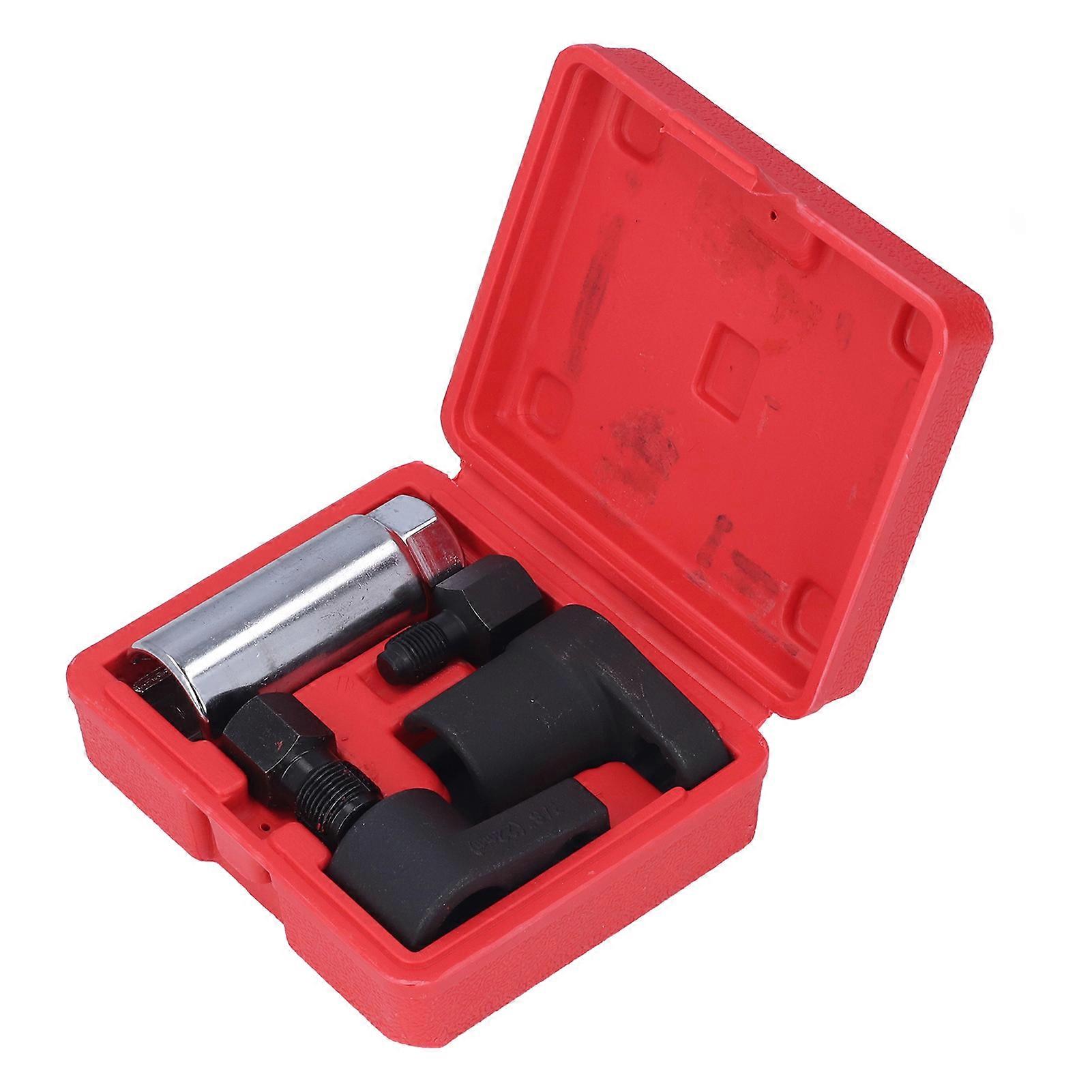 Automotive Oxygen Sensor Socket Set Manganese Steel Thread Die Offset Remover Tool Square Hole