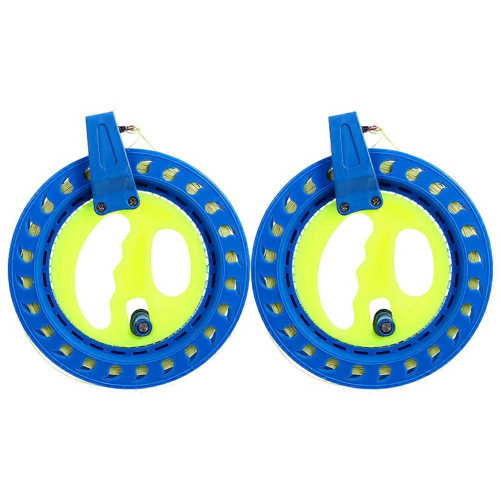 2 set avvolgitore bobina volantino ruota di avvolgimento 200m linea