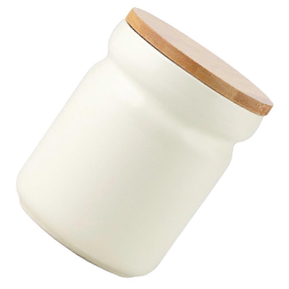 Tea Leaf Container Round Ceramic Jar Ideal For Kitchen Organization 700ml Sealed 1Pcs