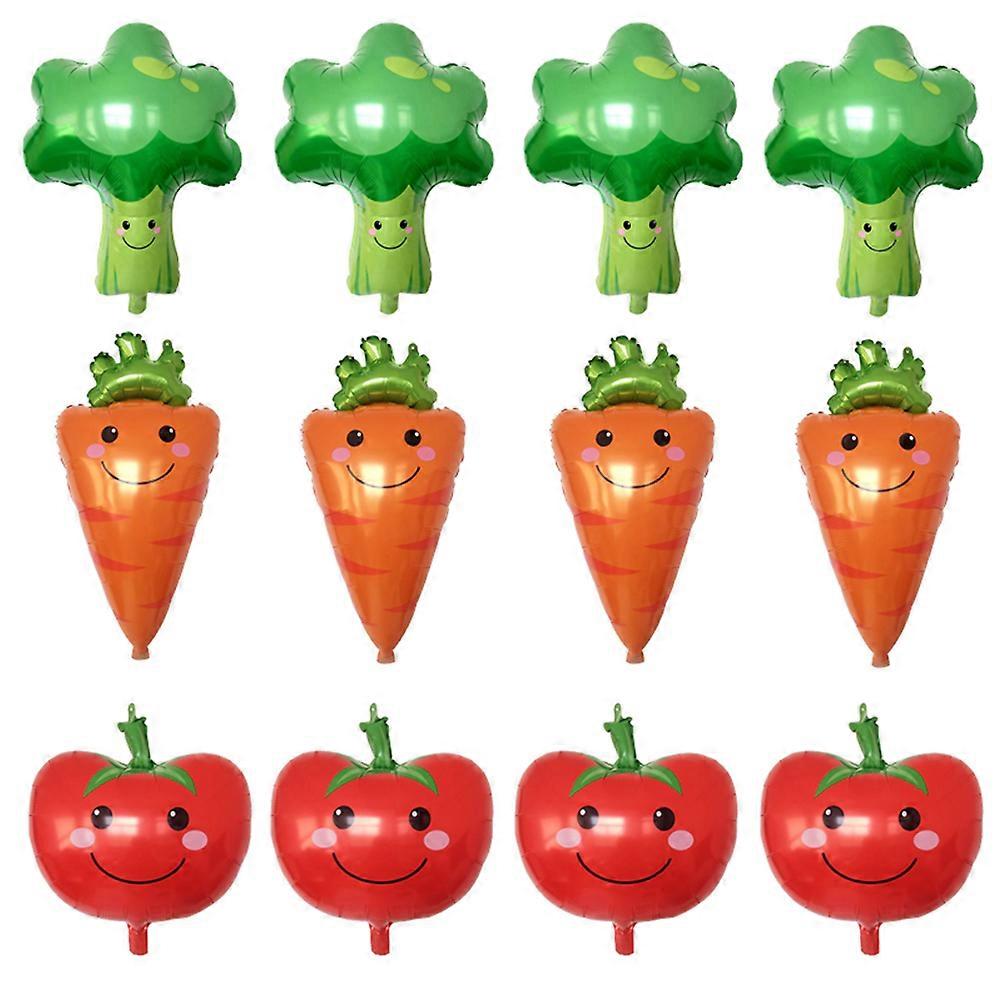 Assorted Color Vegetables Balloons Set For Fun Birthday Party Decorations Addition 12Pcs
