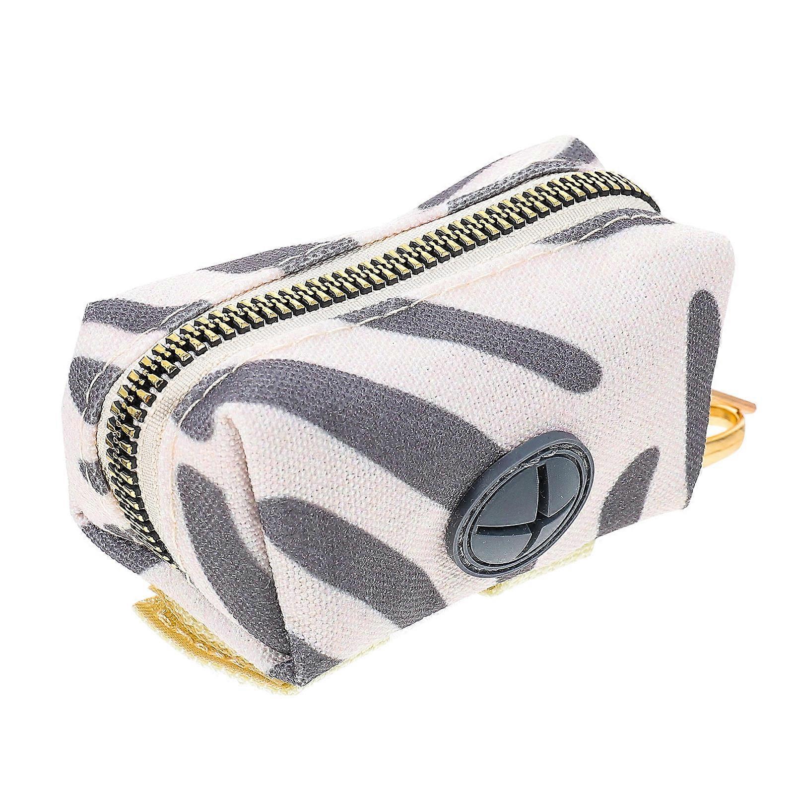 Durable Use Dog Poop Bags Carrier Polyester Container Grey Outdoor Time Convenient Design 1Pack