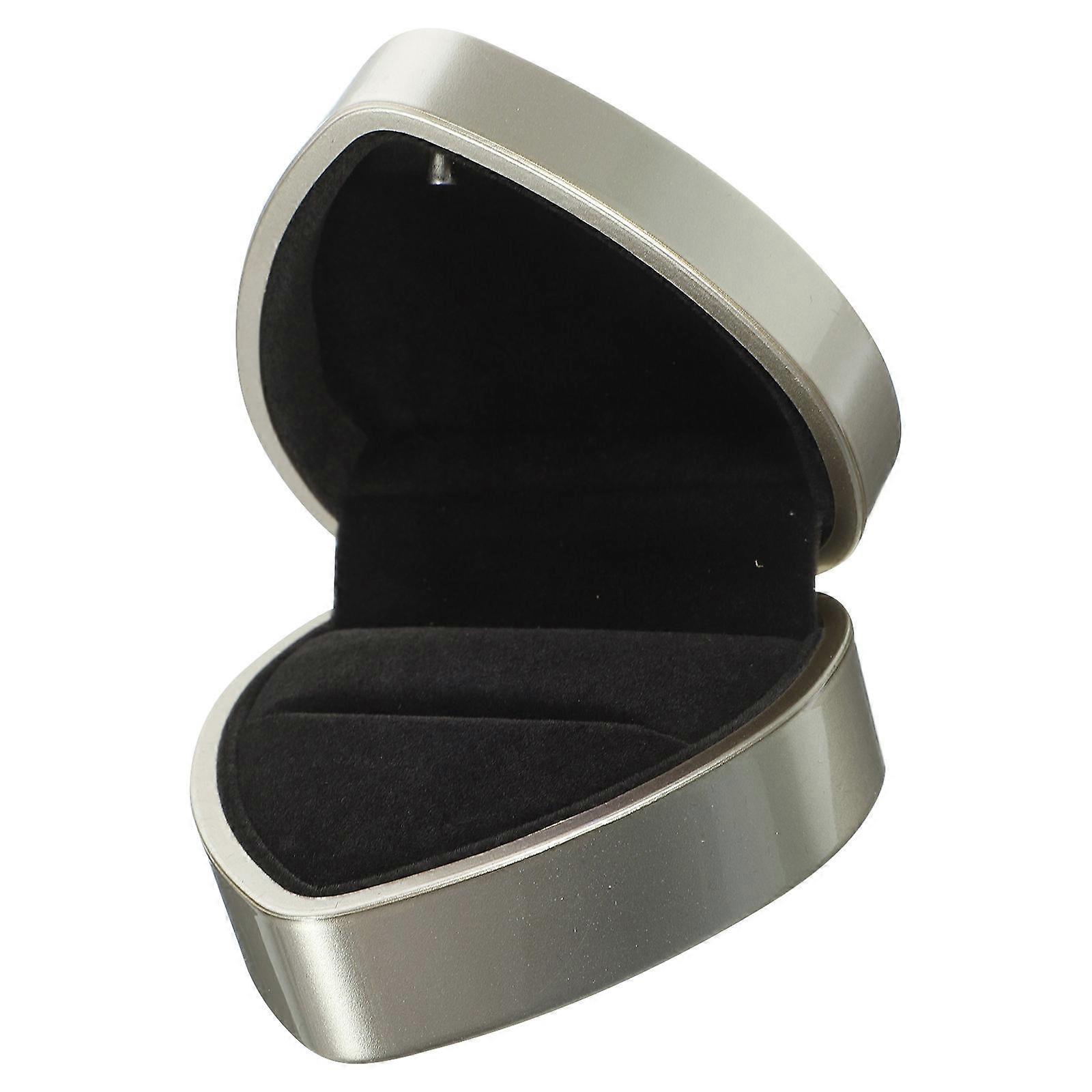 Heart Shape Jewelry Box Equipped With Automatic LED Lighting Perfect For Weddings 1Pack