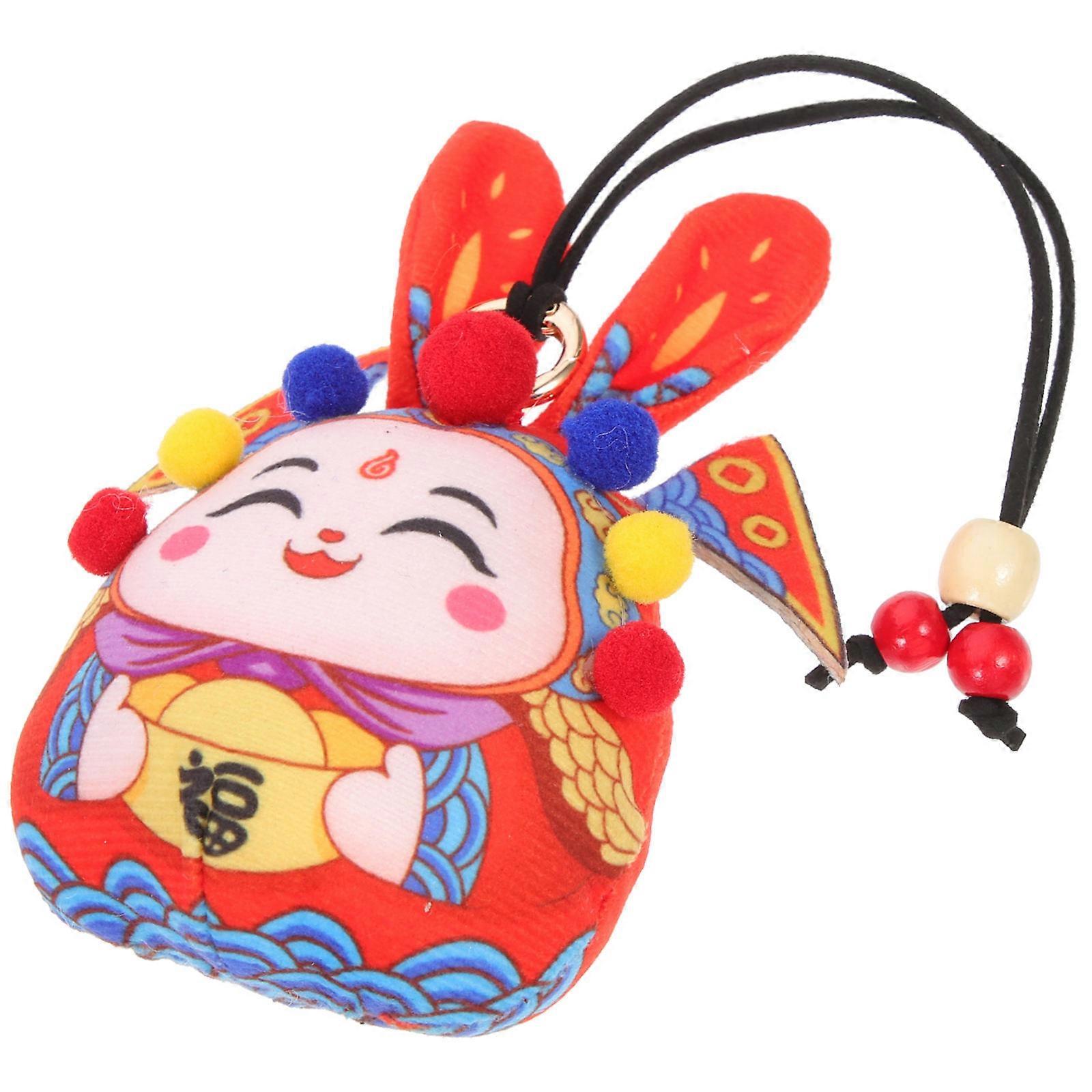 Lovely Rabbit Stuffed Toy Ornament Nursery Room Decoration 10.5x5x12cm Vivid Design 1Pack