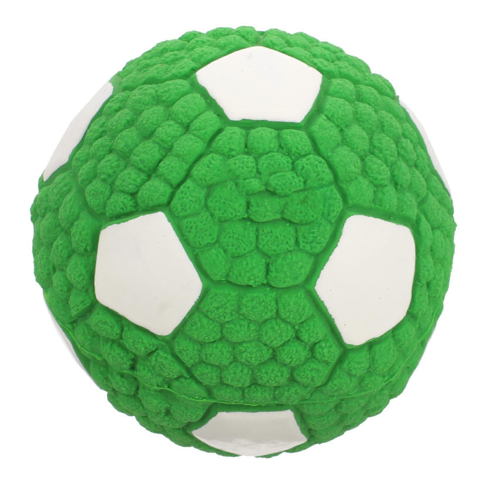 Squeaky dog ball made of rubber, toy for small dogs, chew toy for biting, safe and durable.