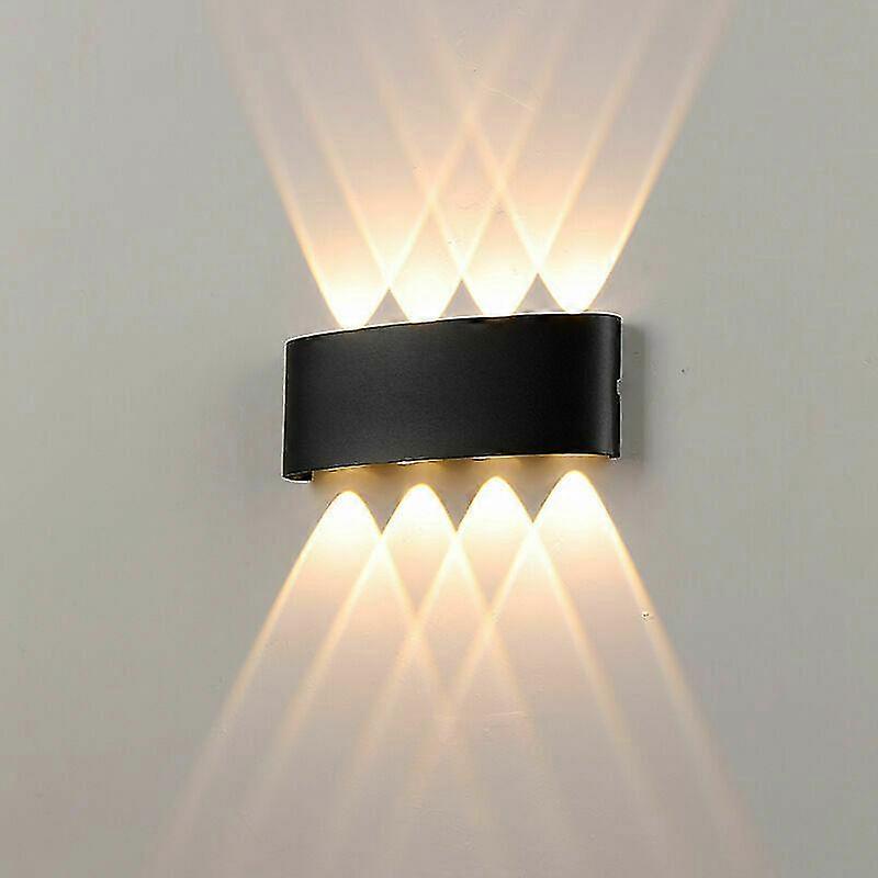 Up down wall light for bedroom, black LED sconce indoor lighting