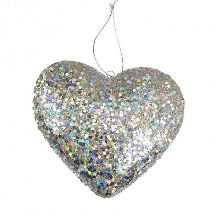 Davies Products Glitter Heart Christmas Decoration