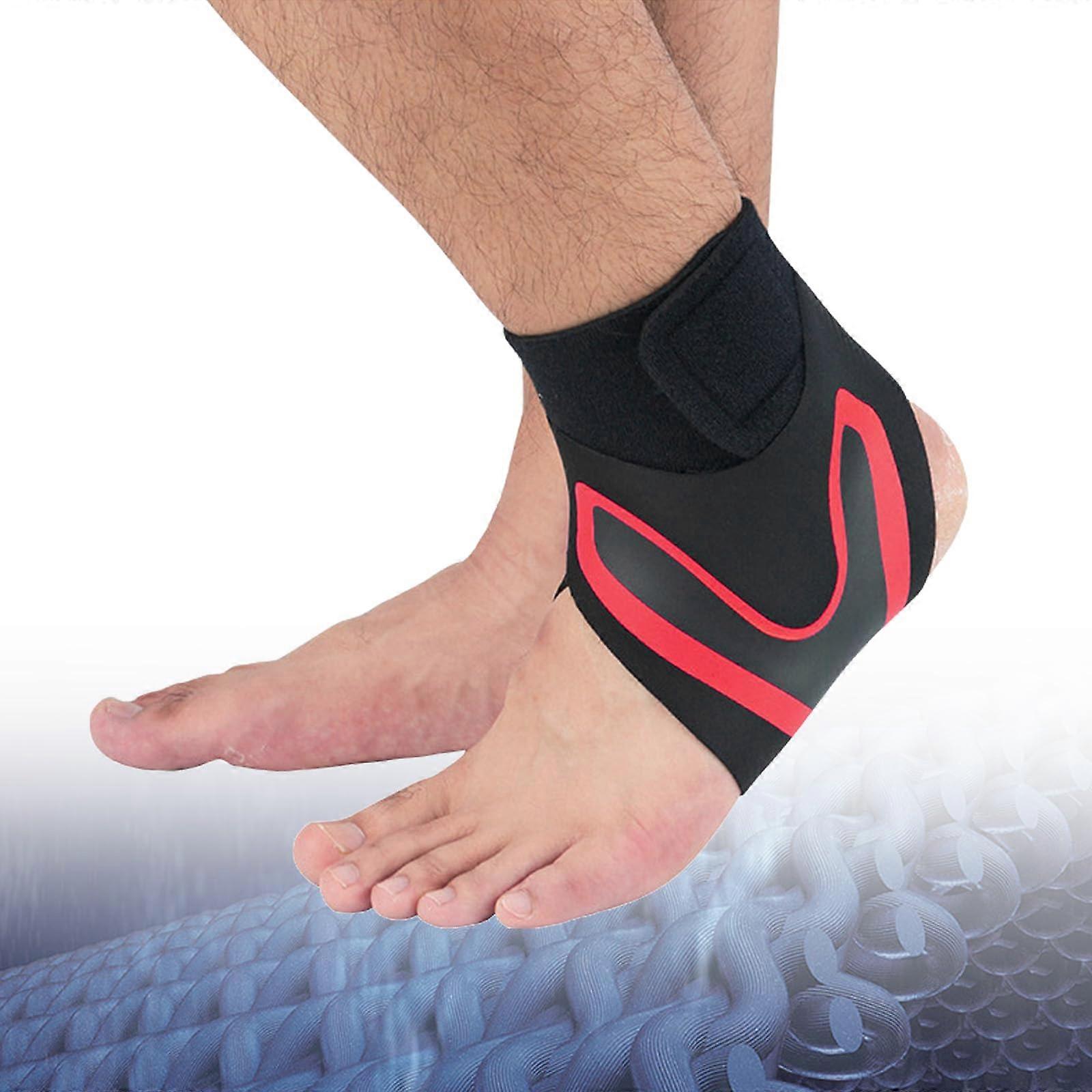 Plantar Fasciitis Foot Wrap, Ankle Support, Achilles Tendon Bandage, Red Compression Wrap For Men And Women, Size XL