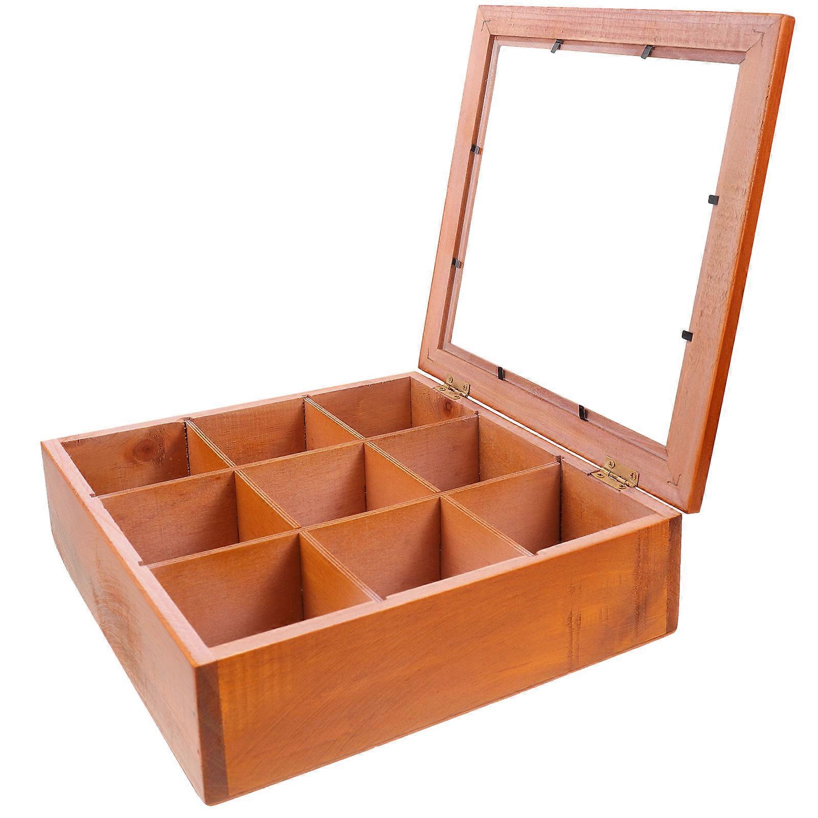 Multi-Grid Jewelry Storage Box 2Pcs Suitable For Travel Convenience And Office Organization In Rustic Retro Style With Wear Resistance