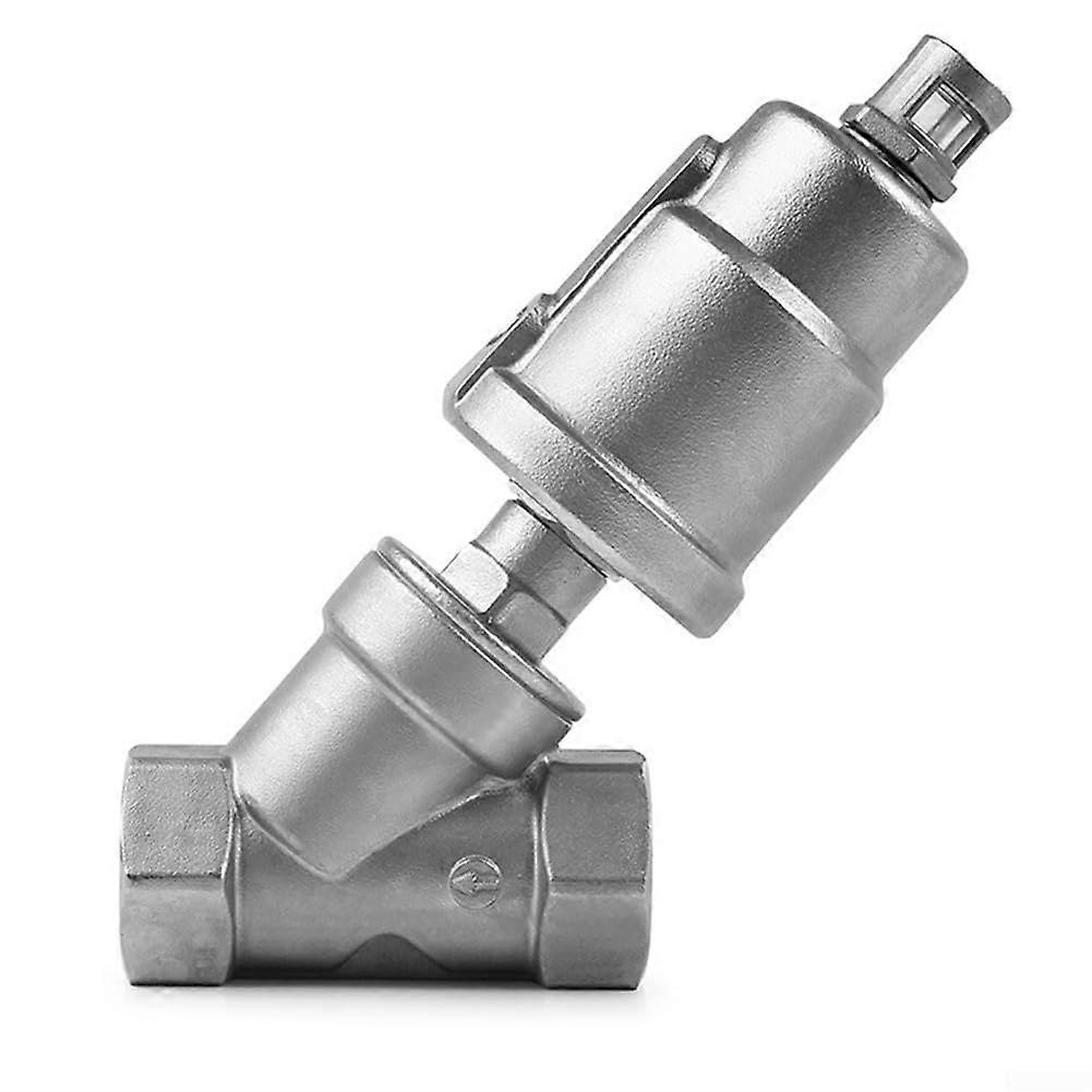 Thickened pneumatic angle seat valve for reduced leakage risk and  performance
