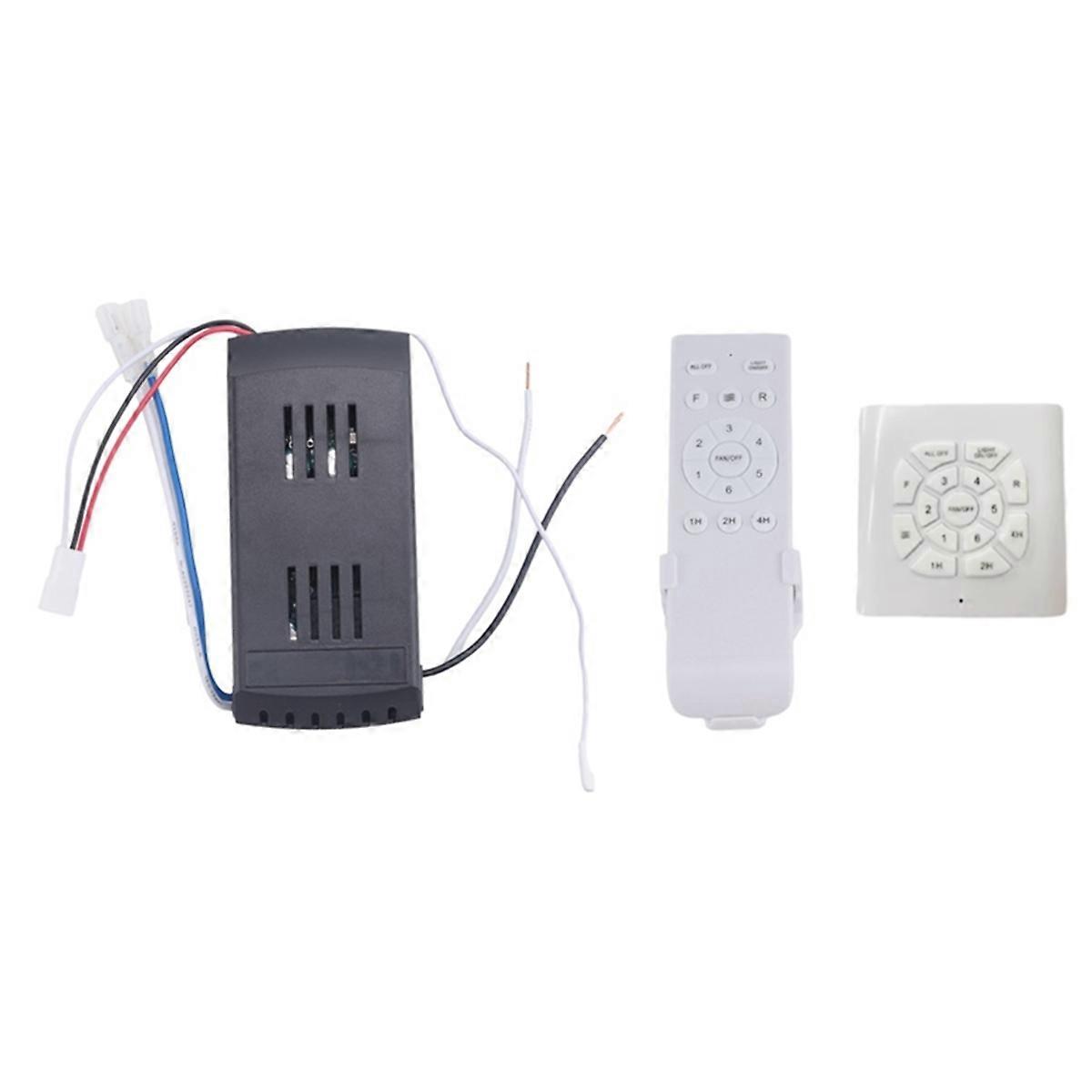 Universal Ceiling Fan Remote Control Kit 40W 6-Speed Timing Function Replacement Remote for Lights & DC Ceiling Fans