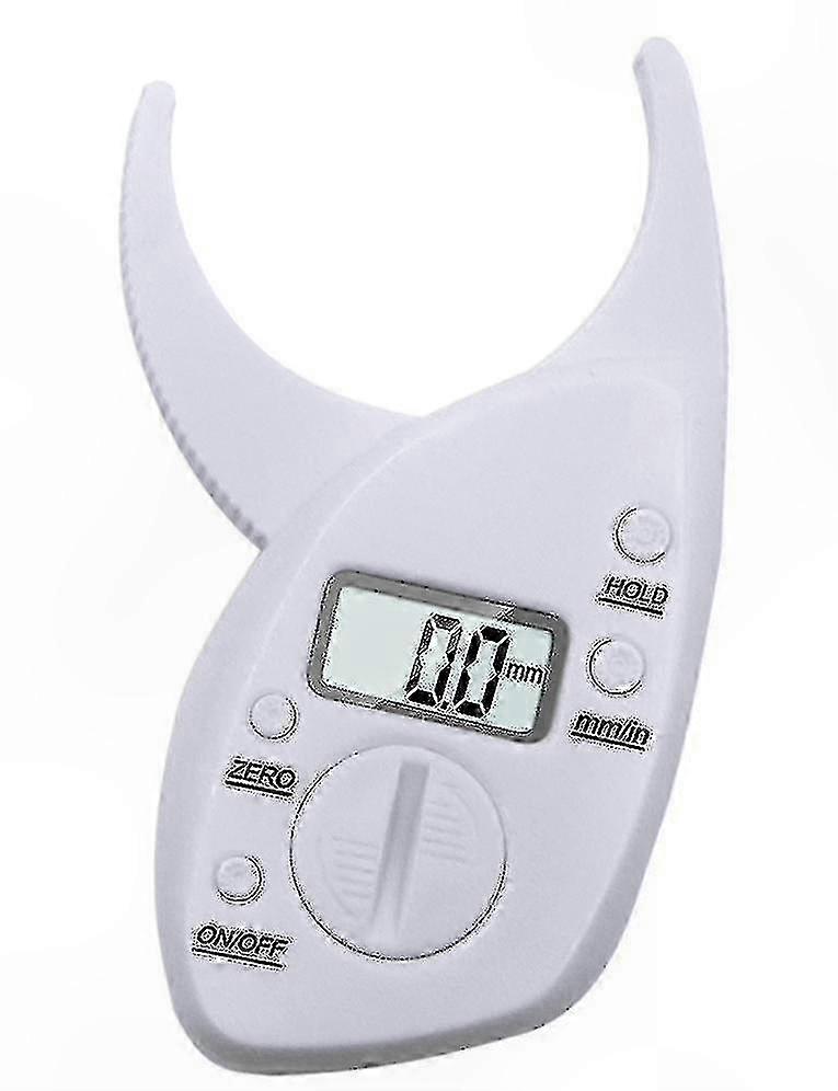 Body Fat Analyzer with LCD Display and White Clamp for Accurate Measurements