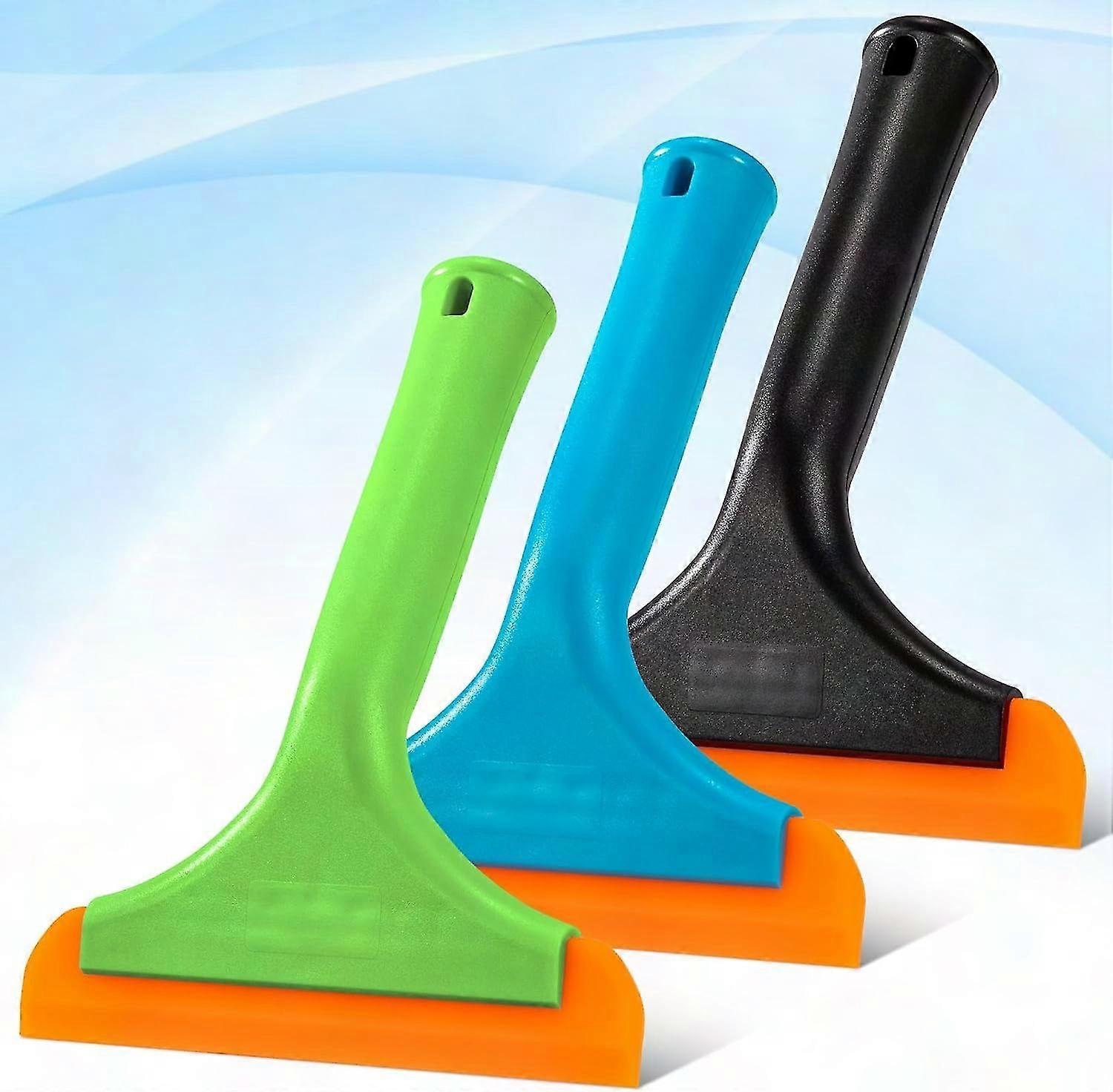 Silicone Squeegee for Shower, Car & Windows - Small Size, 3-Pack