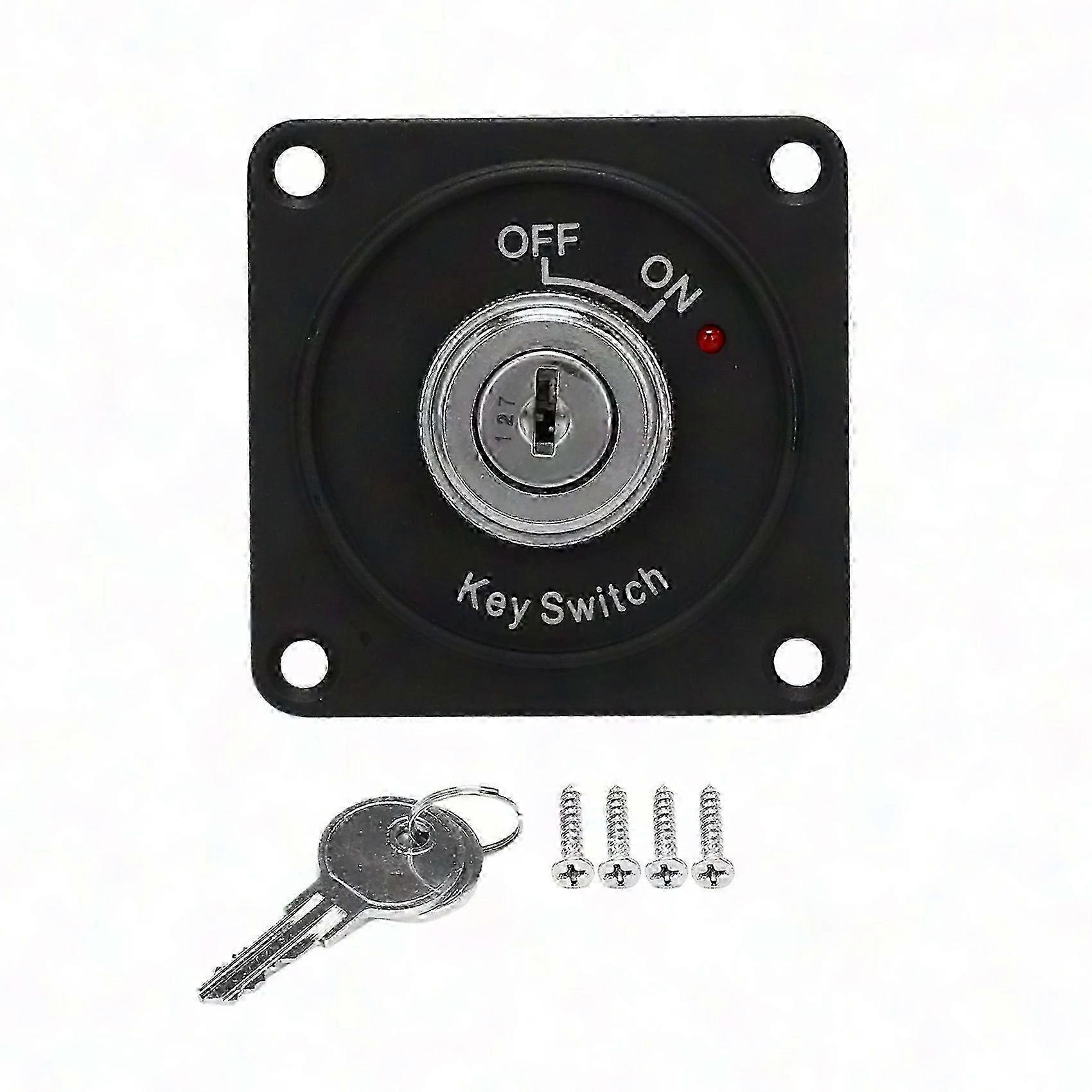 Universal 12V Car Boat Motorcycle Ignition Key Switch Panel 2-Position with 2 Keys