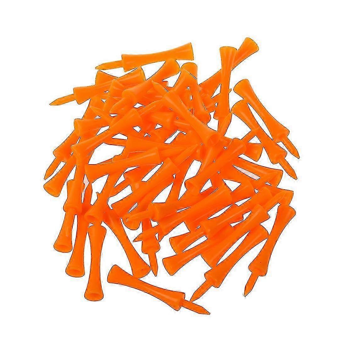 50Pcs 70Mm Big Castle Golf Tees (Orange)