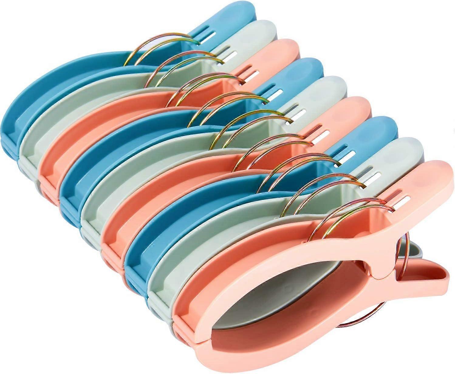 3 colors, 9 packs, beach towel clips, beach chairs, 3 colors, extra large