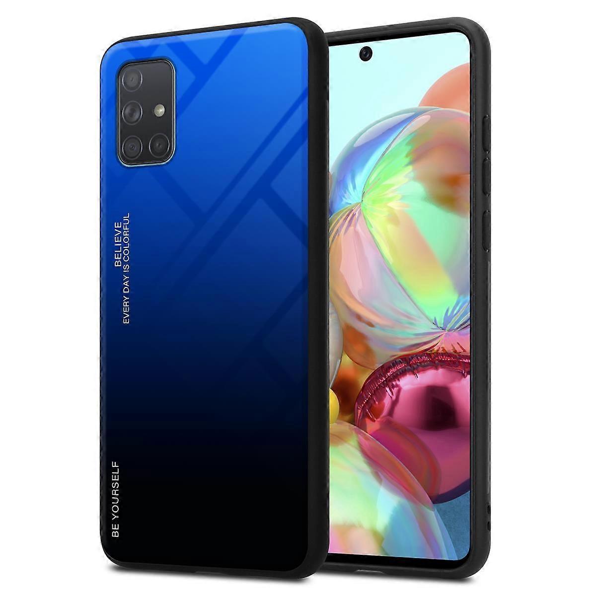 Samsung Galaxy A71 4G TPU Case - Back Cover with Protective Glass - Two-tone