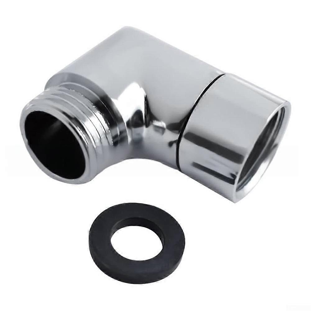 90 Degree Shower Hose Adapter Bathroom Shower Head Angle Adapter Copper Shower Elbow Connector Fitting for Handheld Shower System Installation