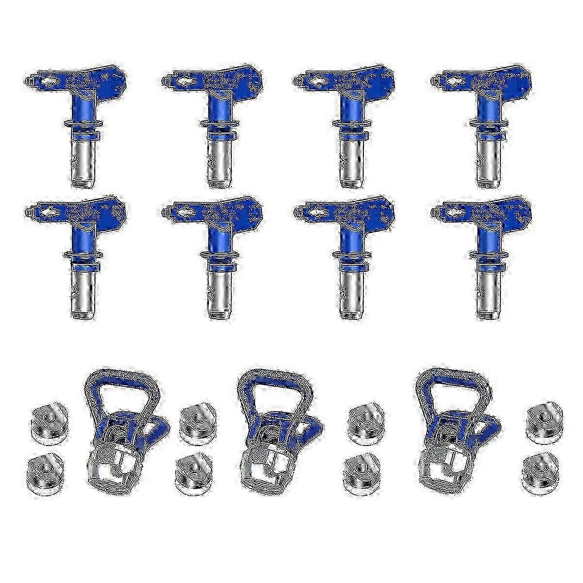 8Pcs Airless Paint Sprayer Nozzles Set with Reversible Tips, Compatible with Most Airless Sprayers, Paint Sprayer Accessories