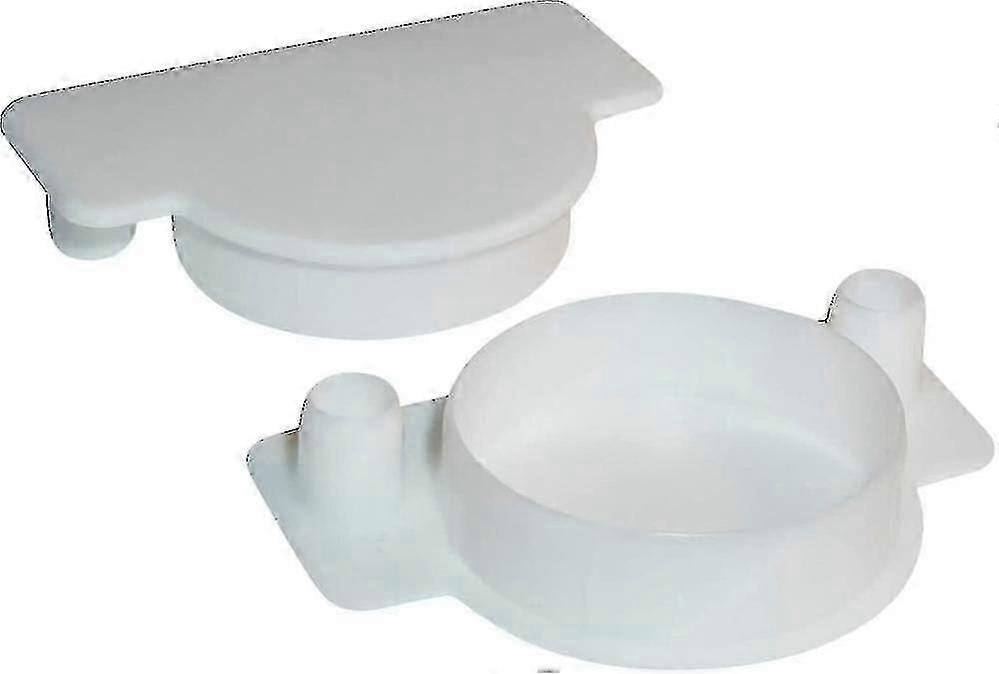 10 Pack Hardware White Concealed Hinge Screw Dowel Hole Cover Plug 1-3/8" (35mm) Plastic