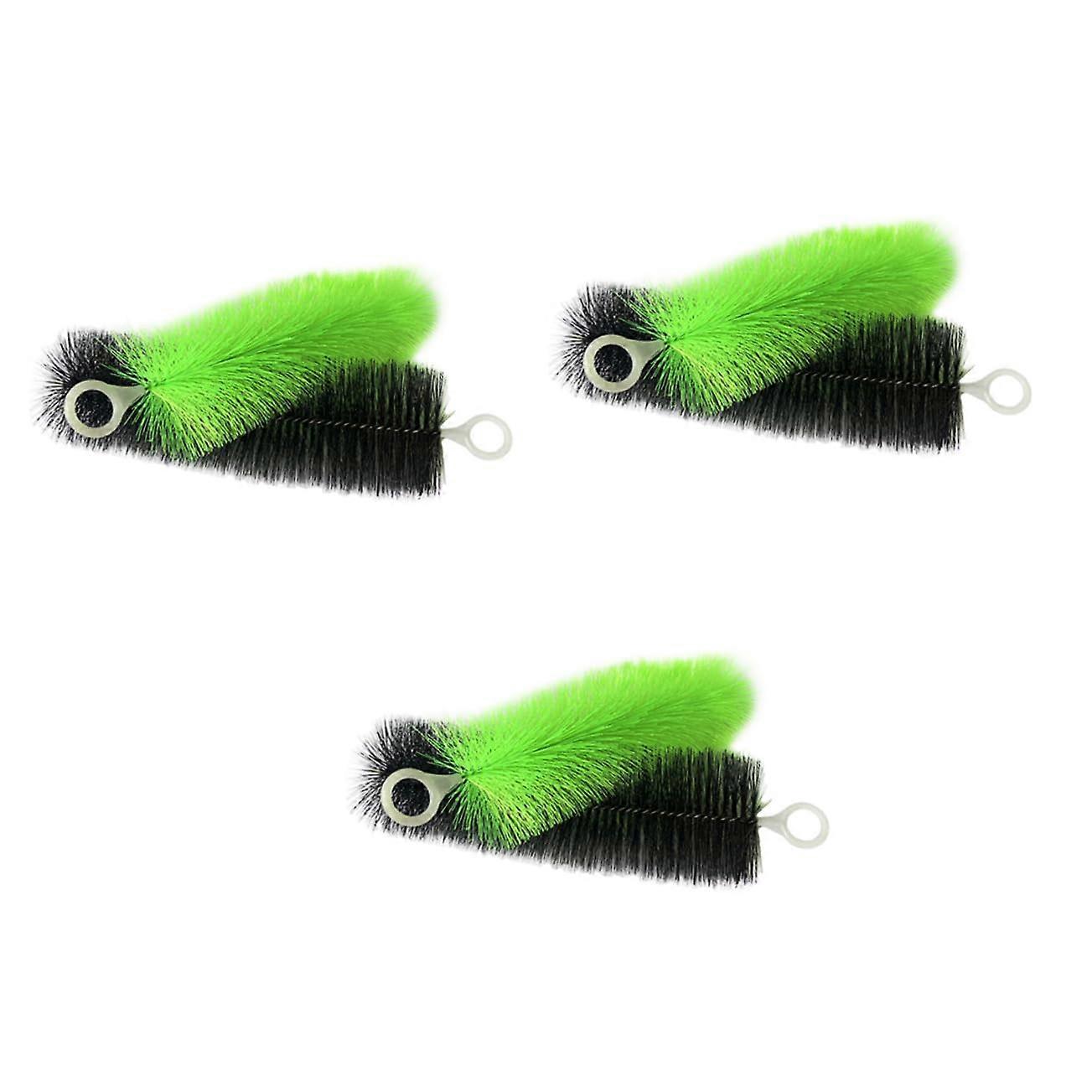 Aquarium Filter Brush Set 6Piece External Filter Gravel Cleaner for Fish Tank, MultiFunction with Buckles, Green