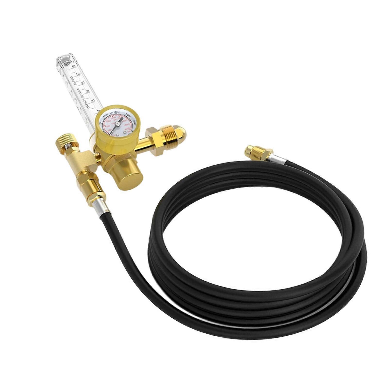 CO2 Argon Regulator Adjustable Gas Regulator With Hose And Multiple Port Connection For Welding Projects Multicolor