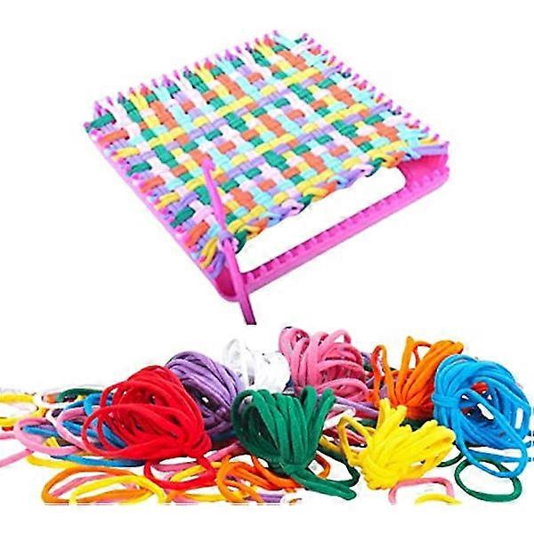 Handmade Knitting Loom Set with Crochet Hook with Knitting Rope Crochet Craft DIY Tools for Potholder Toys Hats Beginner Shawl
