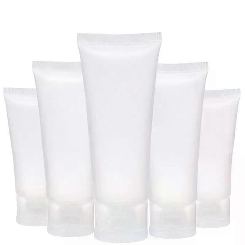 50Pcs/lot Clear Plastic Soft Tubes 15ml 20ml 30ml 50ml 100ml Empty ...