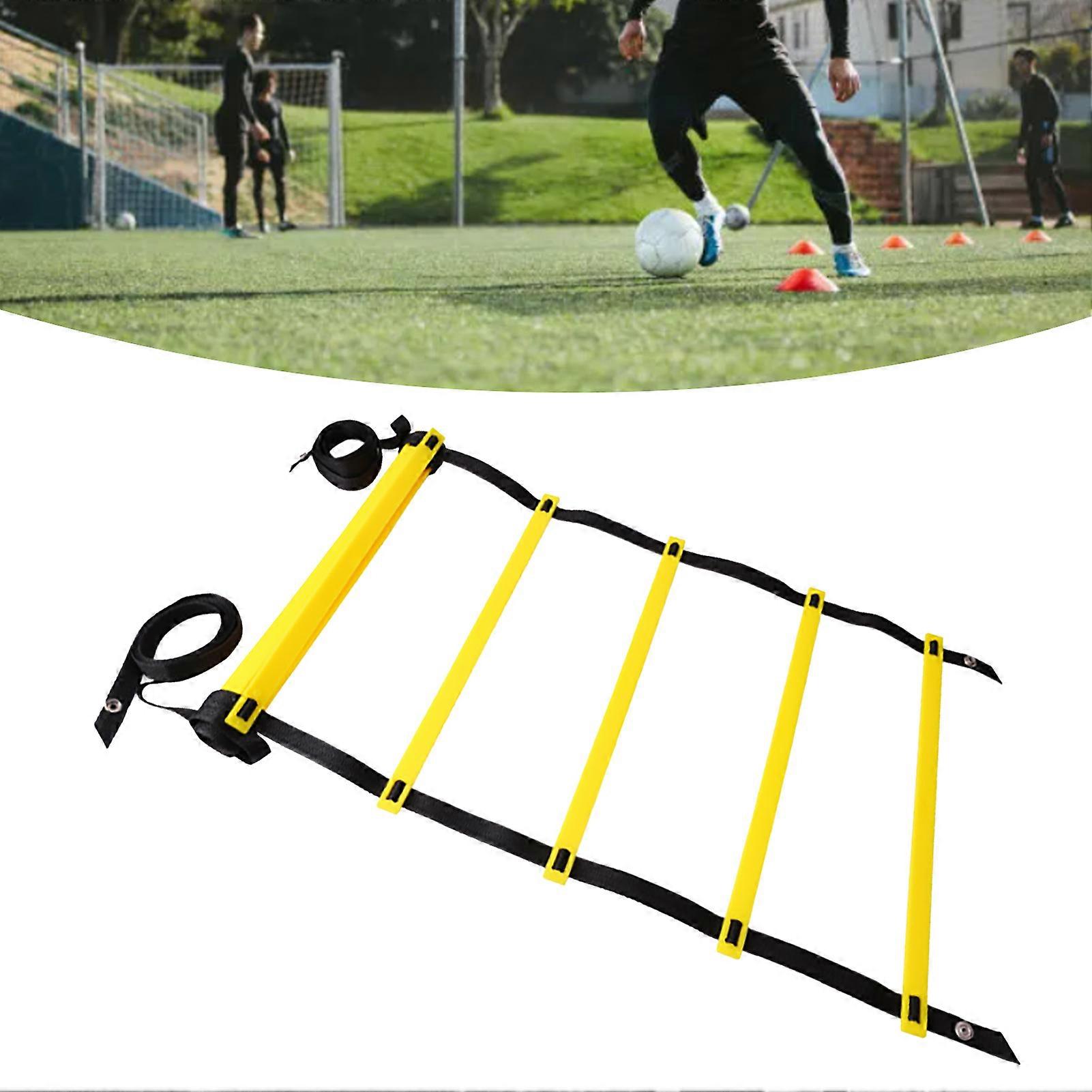 6m 12-Rung Agility Ladder Yellow Black PE Speed Training