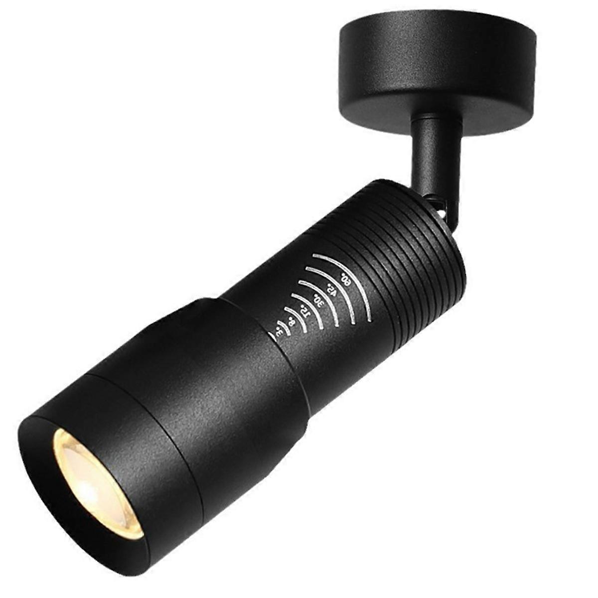 Adjustable 10°-60° Narrow Beam Angle 3000k Ceiling Mounted Spotlight 7W Zoomable Spotlight Light with Zoom Function