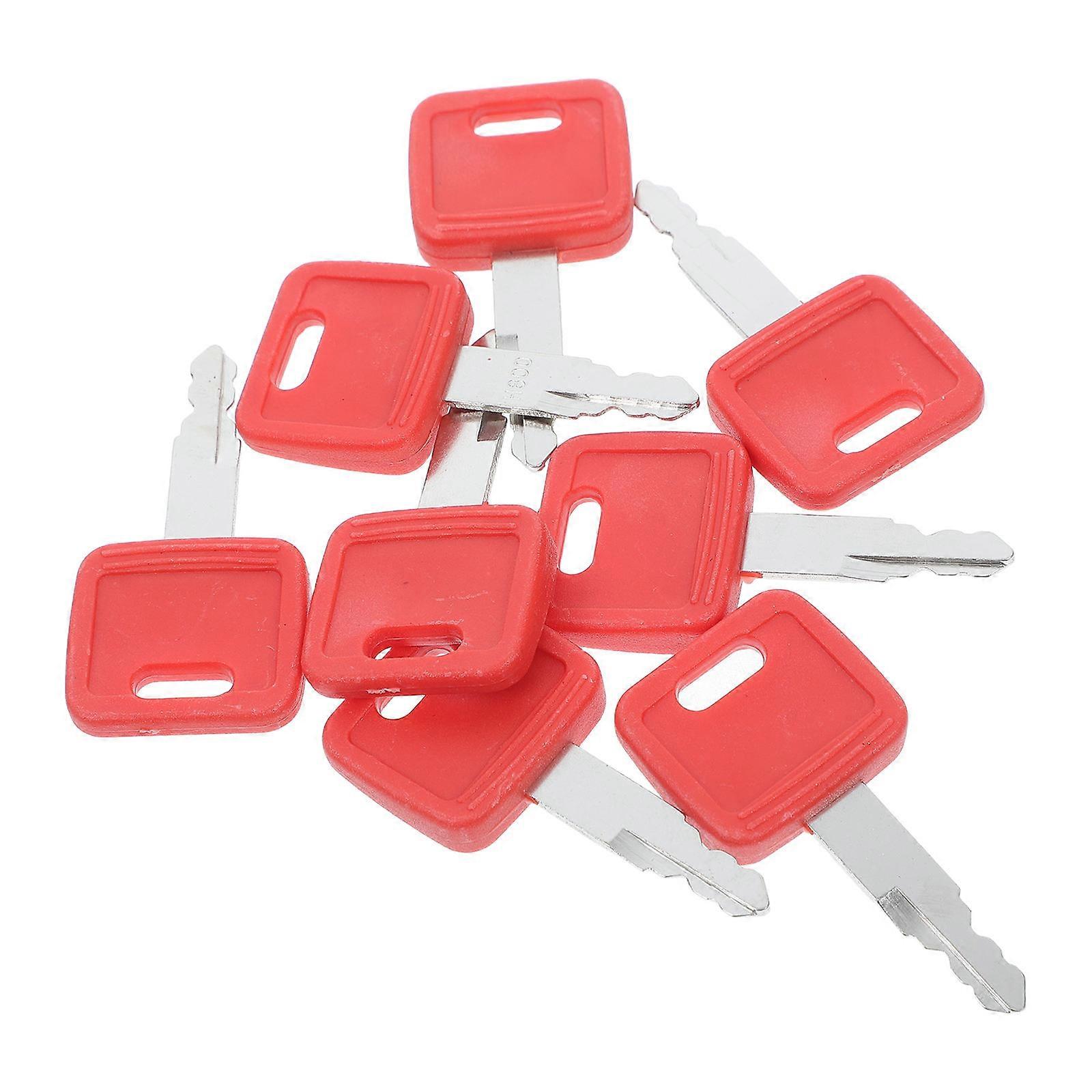 8pcs Excavator Ignition Key Set Compatible with AT147803 Heavy Equipment Replacement Key Switch for Construction Machinery
