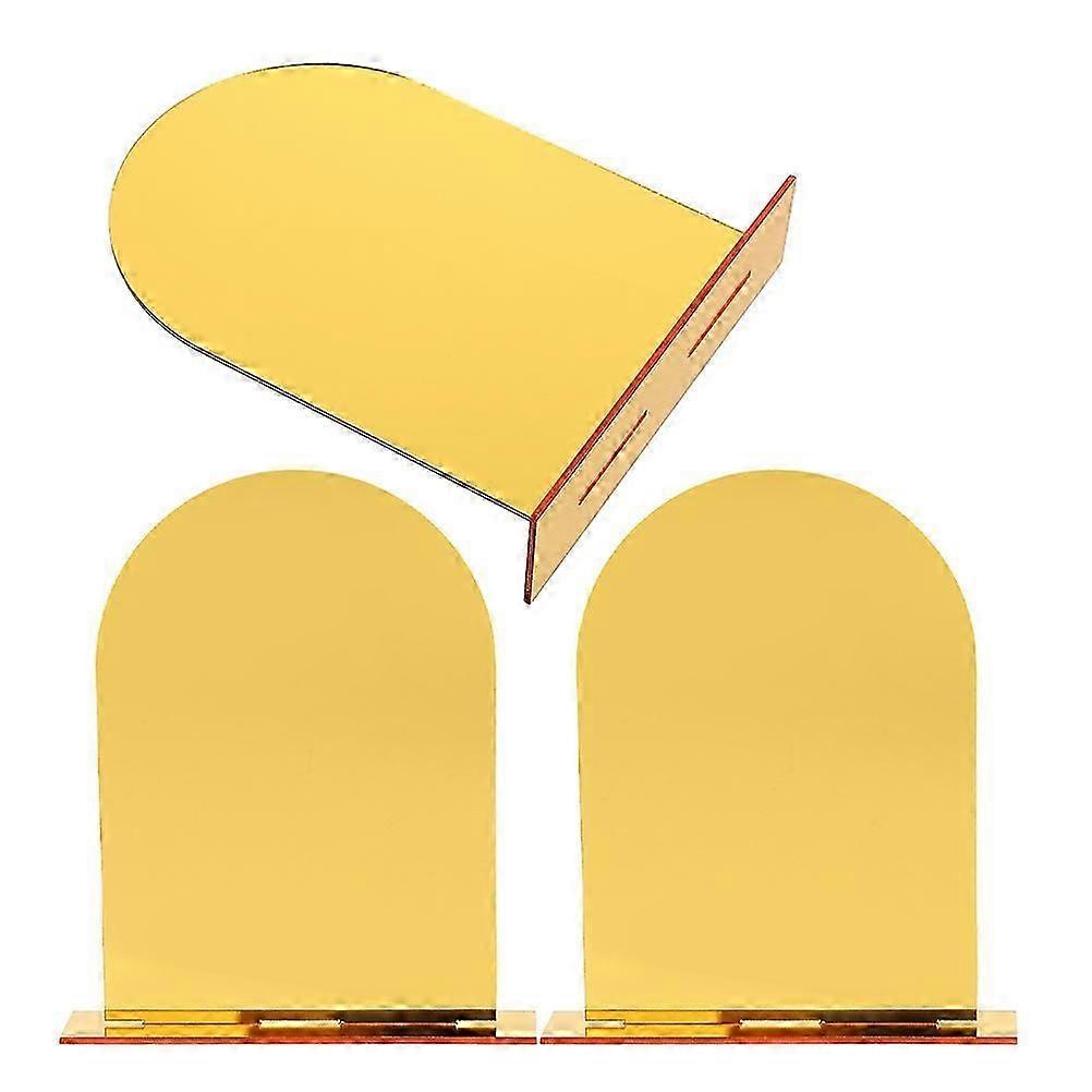 3Pack DIY Blank Acrylic Arch Table Sign With Holders For Anniversary Event Seating Arrangements