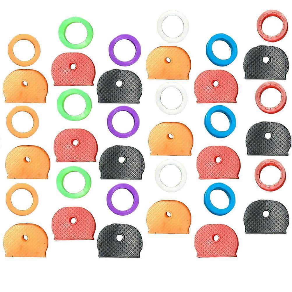 48Pcs Assorted Color Key Identifiers For House Key Dust-proof Prevent Abrasion Compact Easy To Use